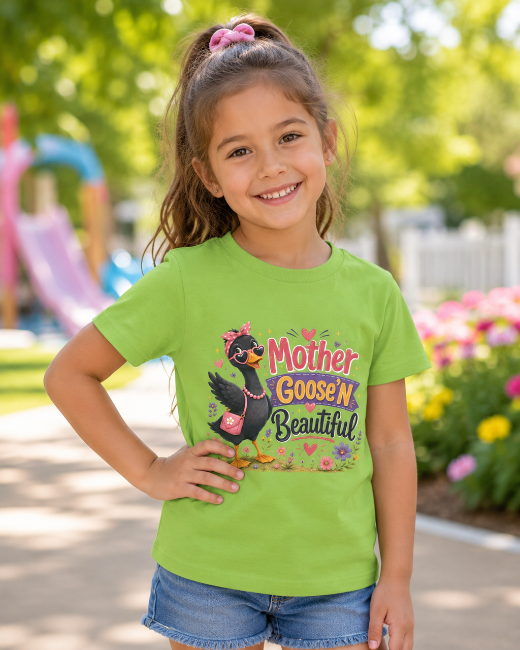 Mother Goose'n Beautiful Kids Tee