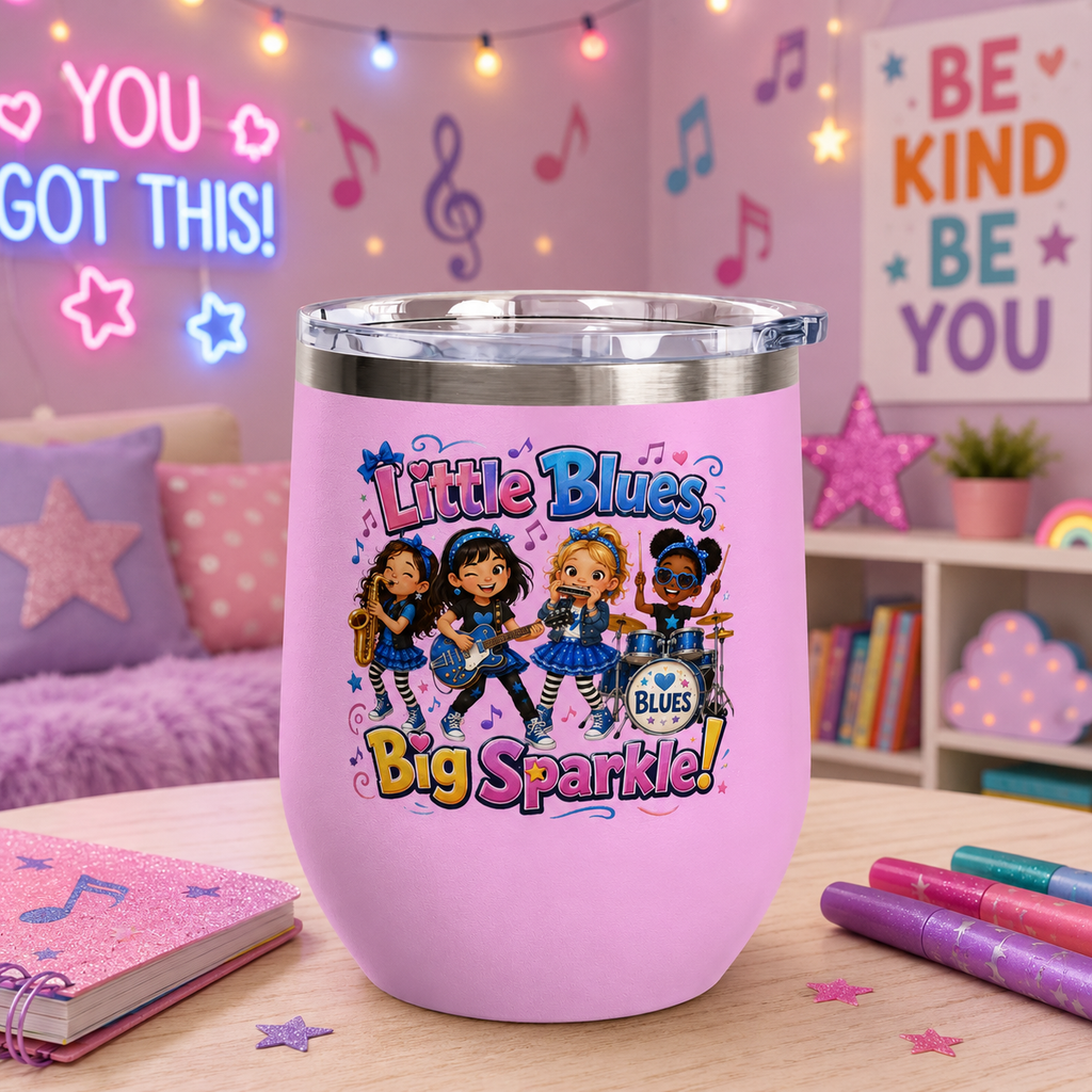 "Little Blues Big Sparkle" Insulated 12oz Travel Cup
