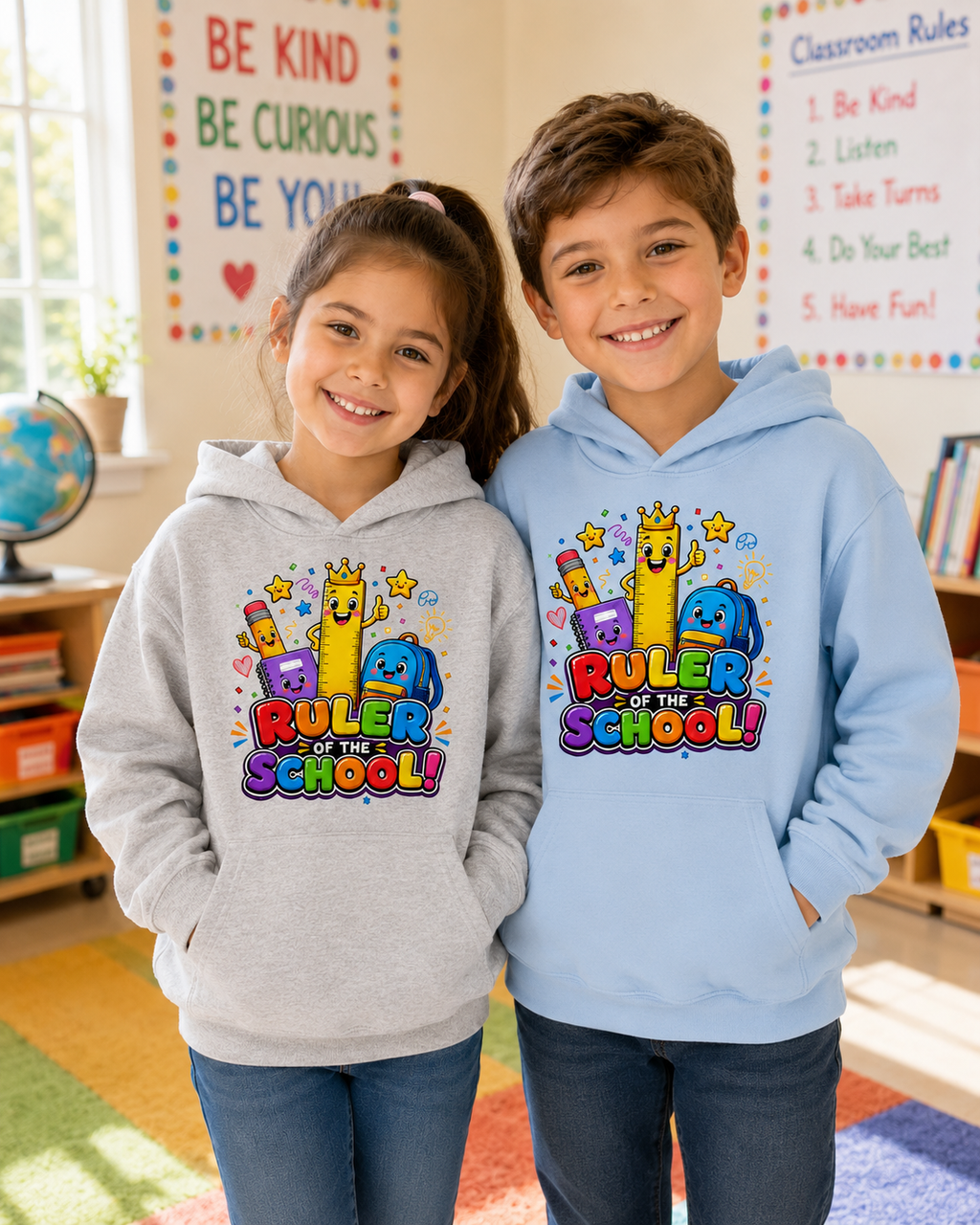 Ruler of the School Kids Hoodie — Cute Back-to-School Graphic Pullover