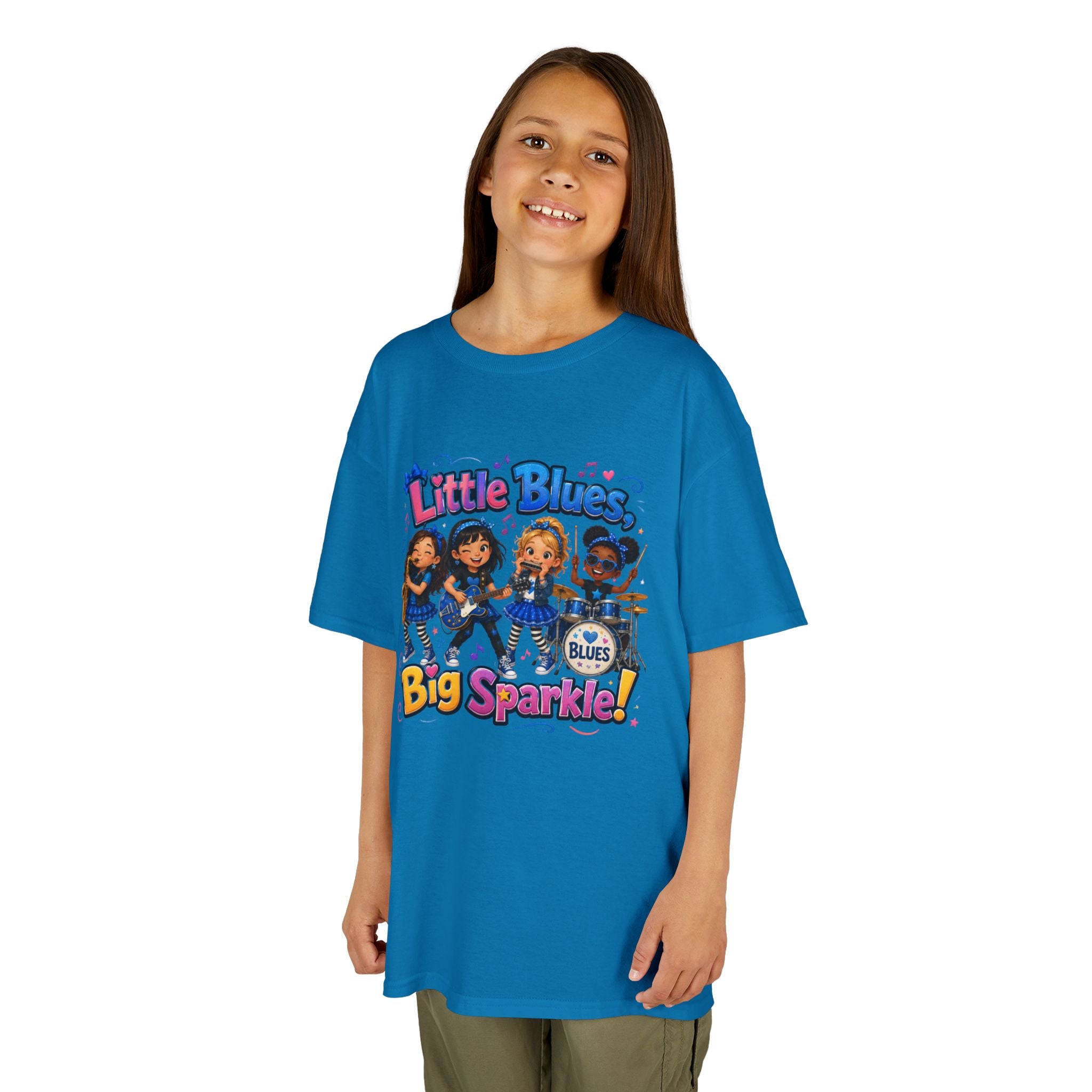 Kids Tee — "Little Blues Big Sparkle" Band Graphic