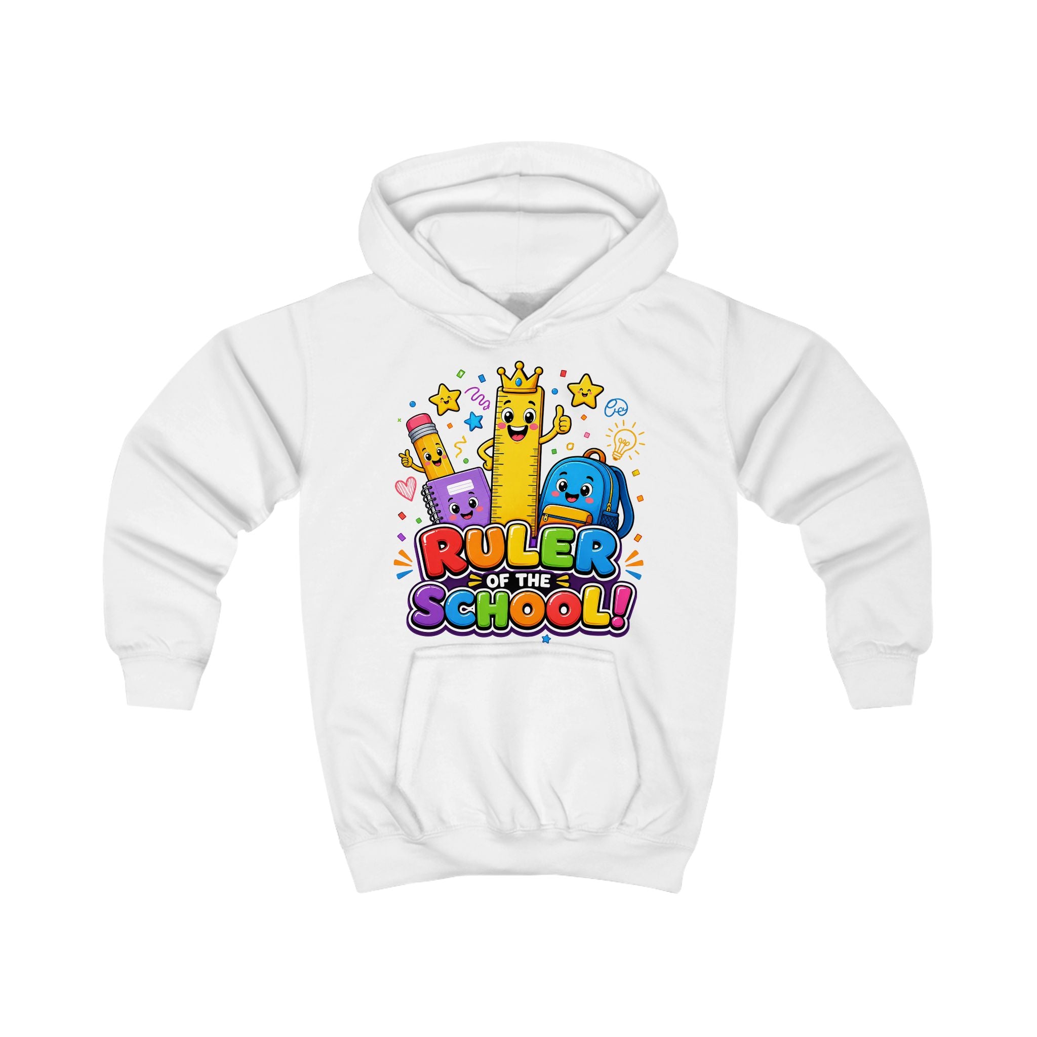 Ruler of the School Kids Hoodie | Cute Pencil Character School Supplies