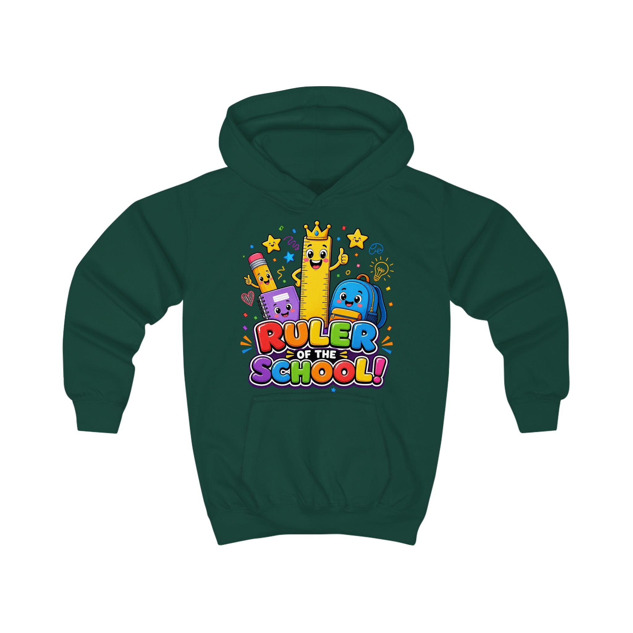 Ruler of the School Kids Hoodie | Cute Pencil Character School Supplies