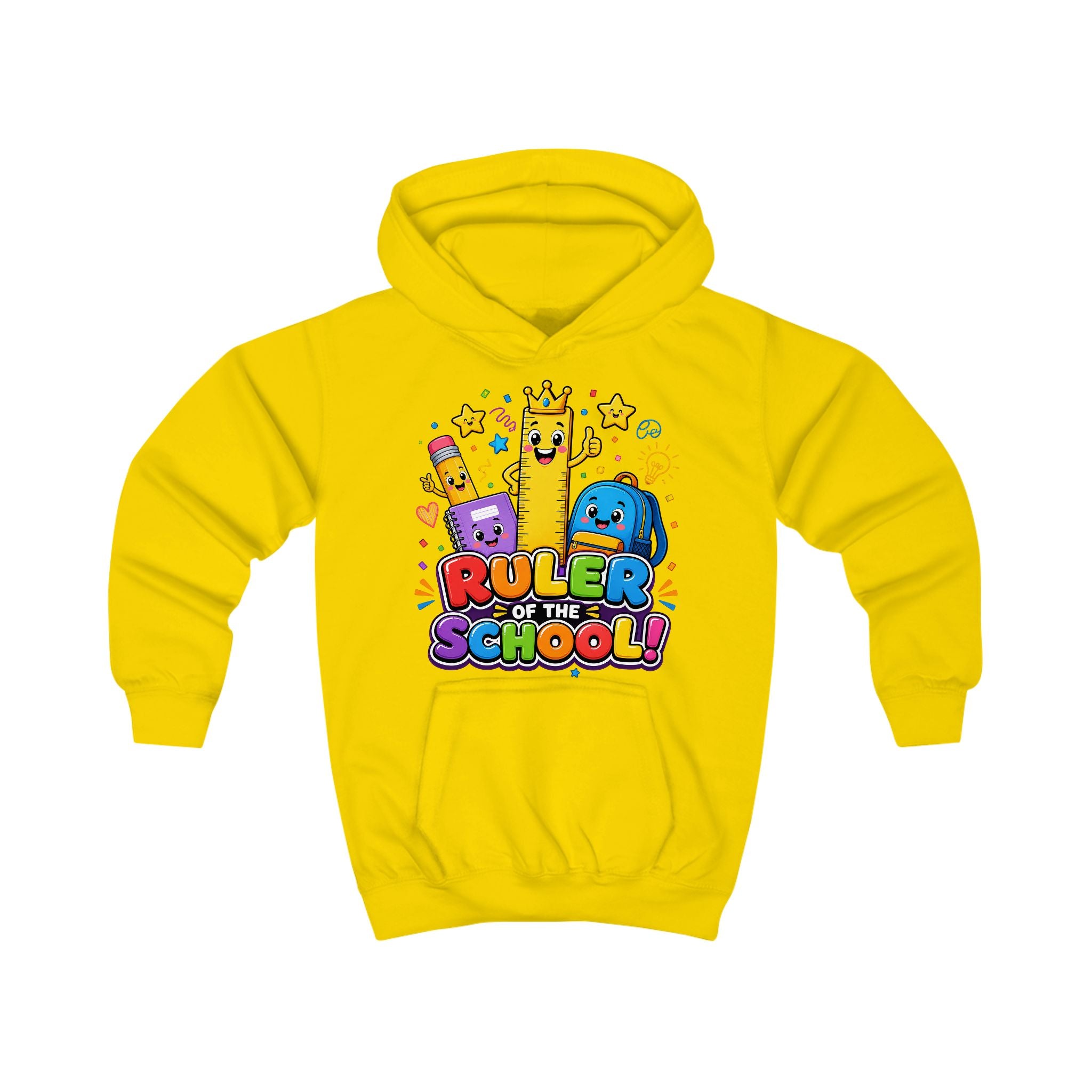 Ruler of the School Kids Hoodie | Cute Pencil Character School Supplies