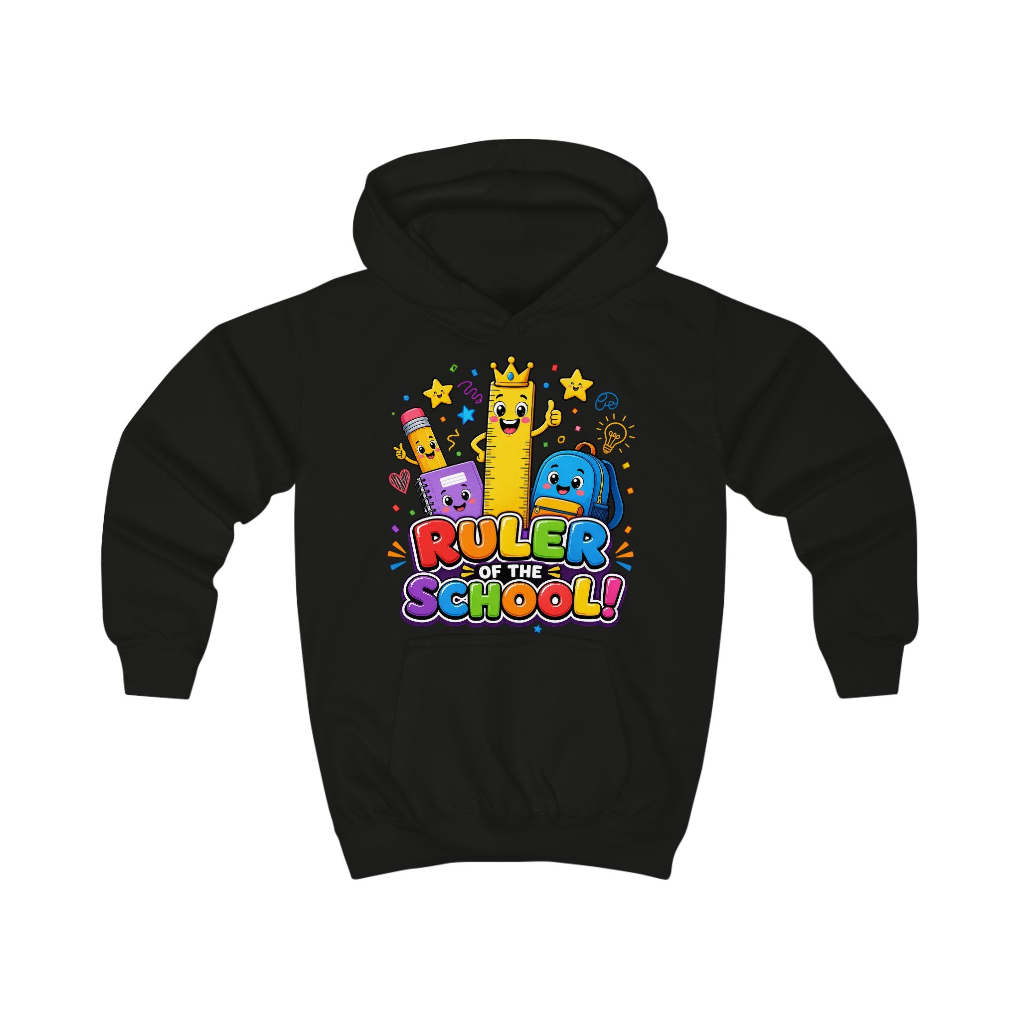 Ruler of the School Kids Hoodie | Cute Pencil Character School Supplies