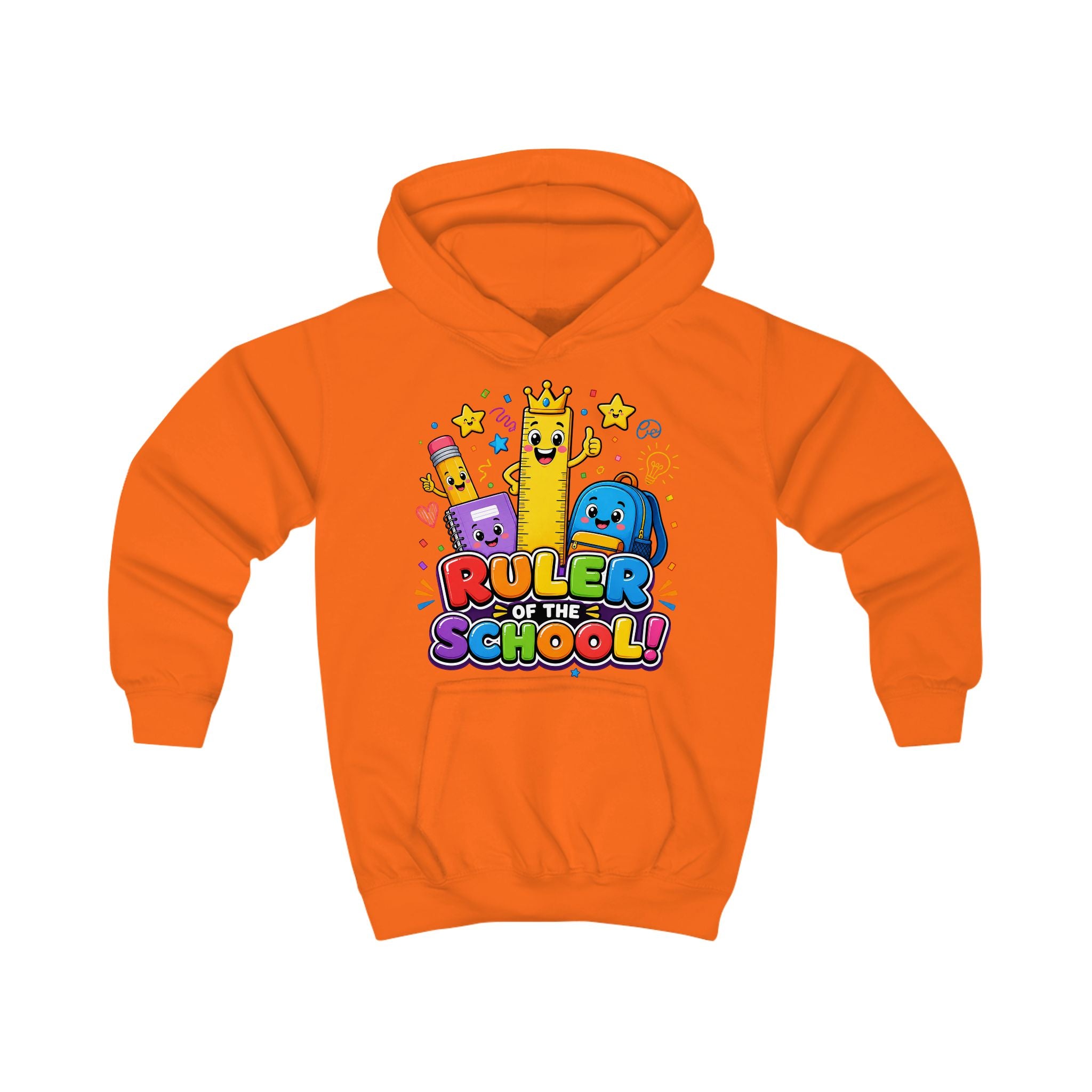 Ruler of the School Kids Hoodie | Cute Pencil Character School Supplies