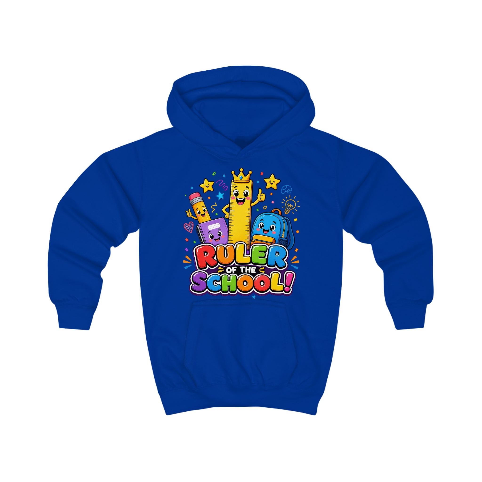Ruler of the School Kids Hoodie | Cute Pencil Character School Supplies