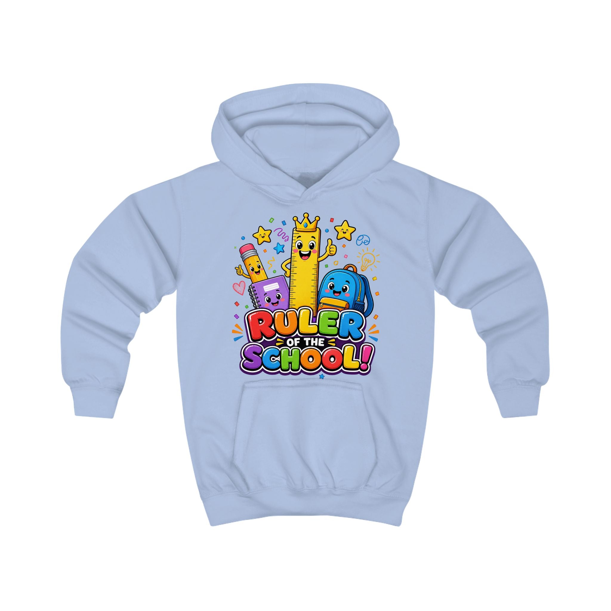 Ruler of the School Kids Hoodie | Cute Pencil Character School Supplies