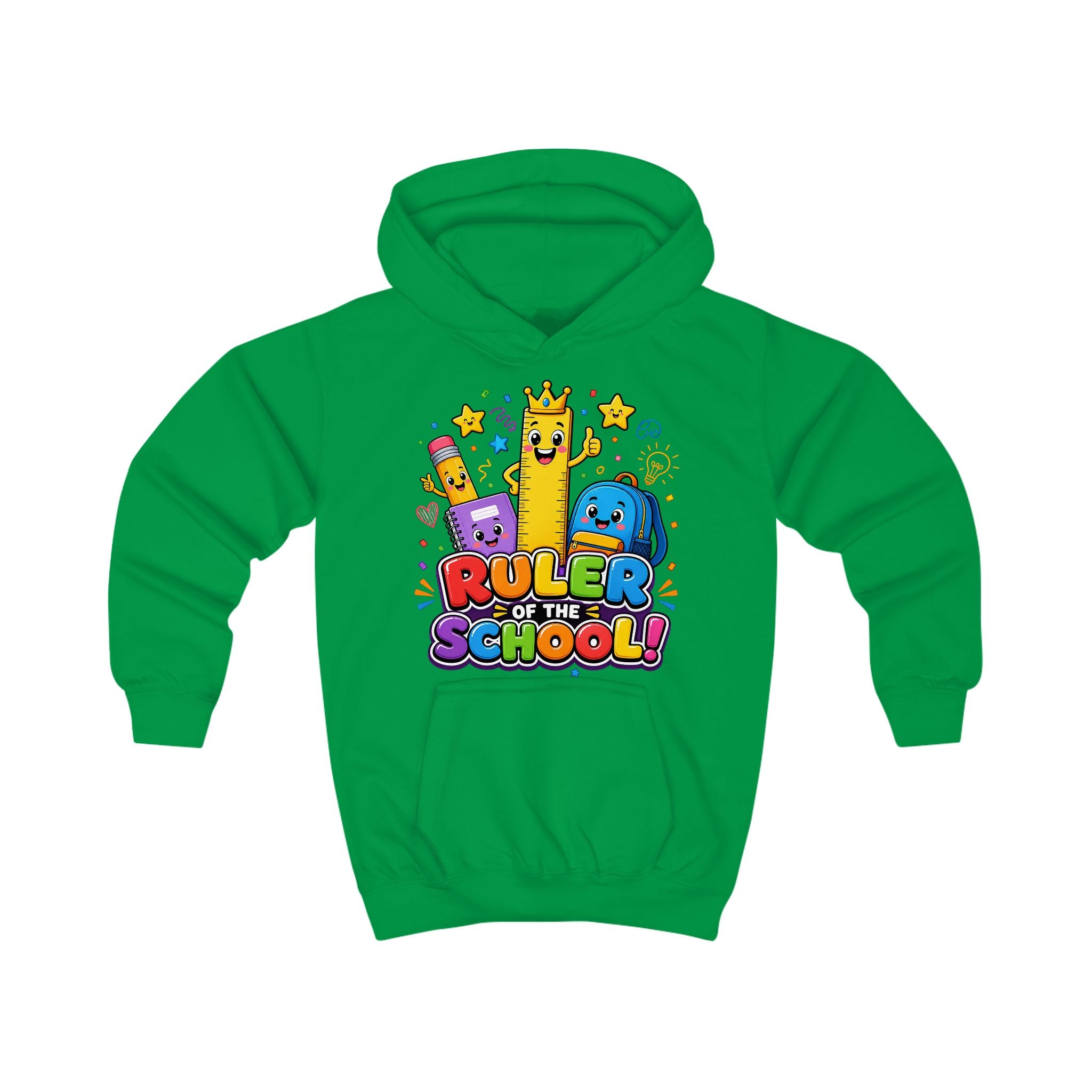 Ruler of the School Kids Hoodie | Cute Pencil Character School Supplies