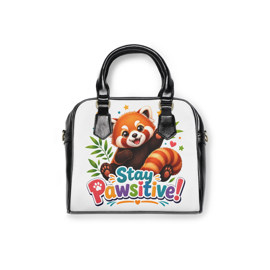 Stay Pawsitive Red Panda Shoulder Handbag | Cute Animal Print