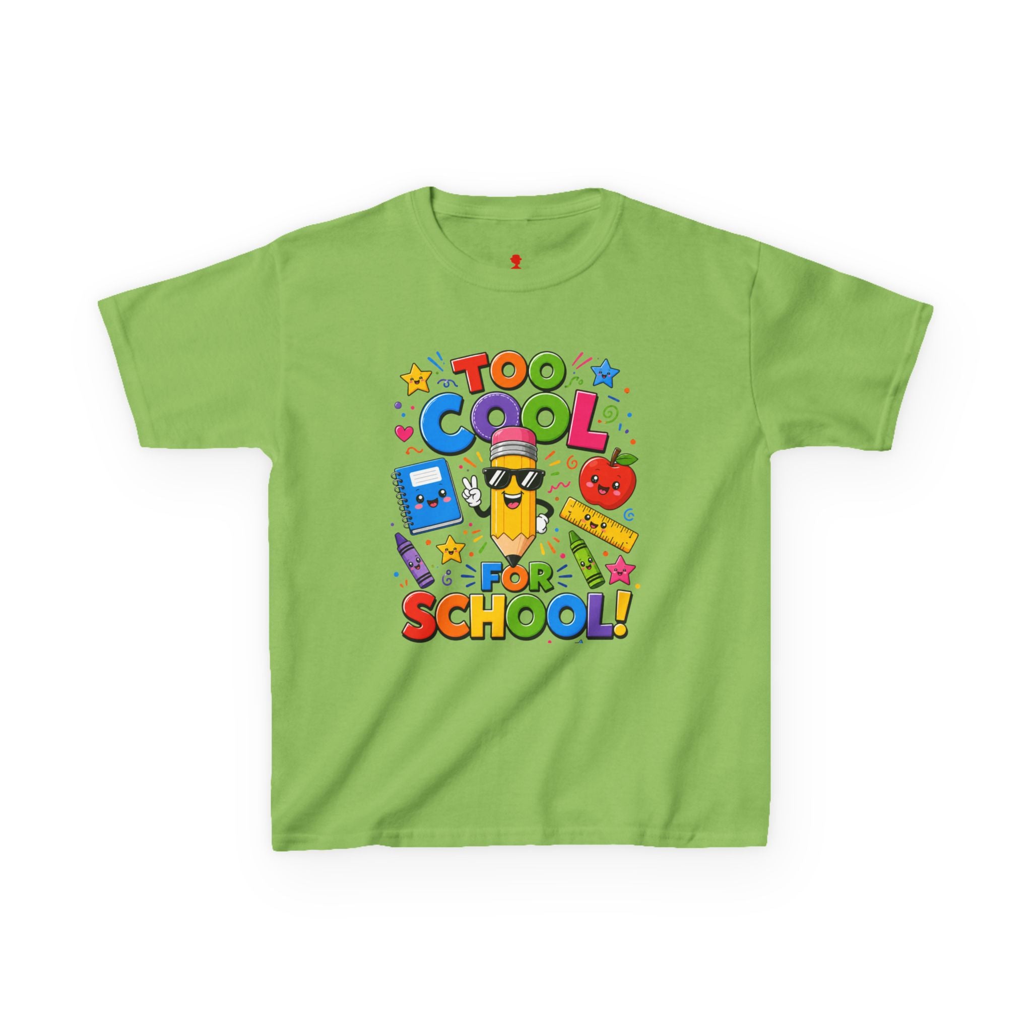 Too Cool For School Kids Tee | Cute Pencil School Supplies Back to School
