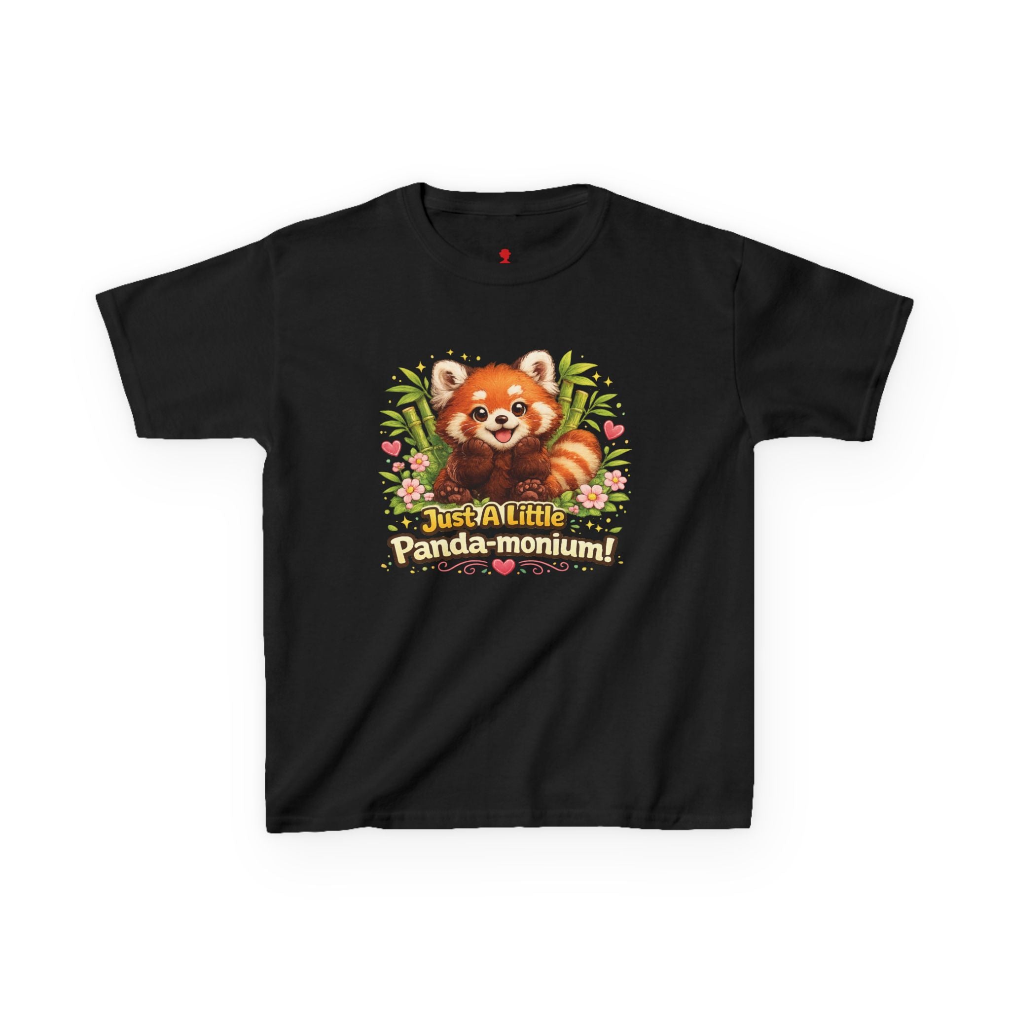 Red Panda Illustration Kids T-Shirt | "Just A Little Panda-monium"