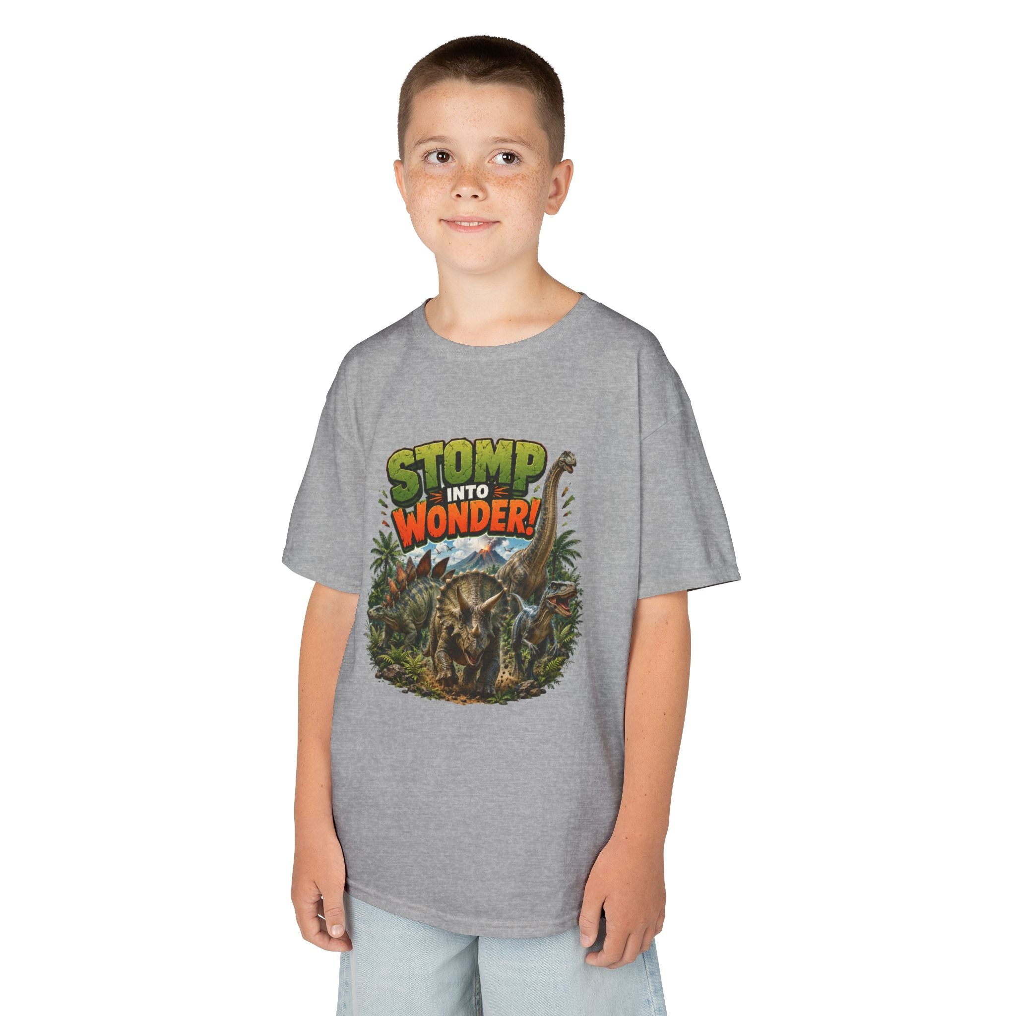 Kids T-Shirt - "Stomp Into Wonder" Dinosaur Graphic Tee