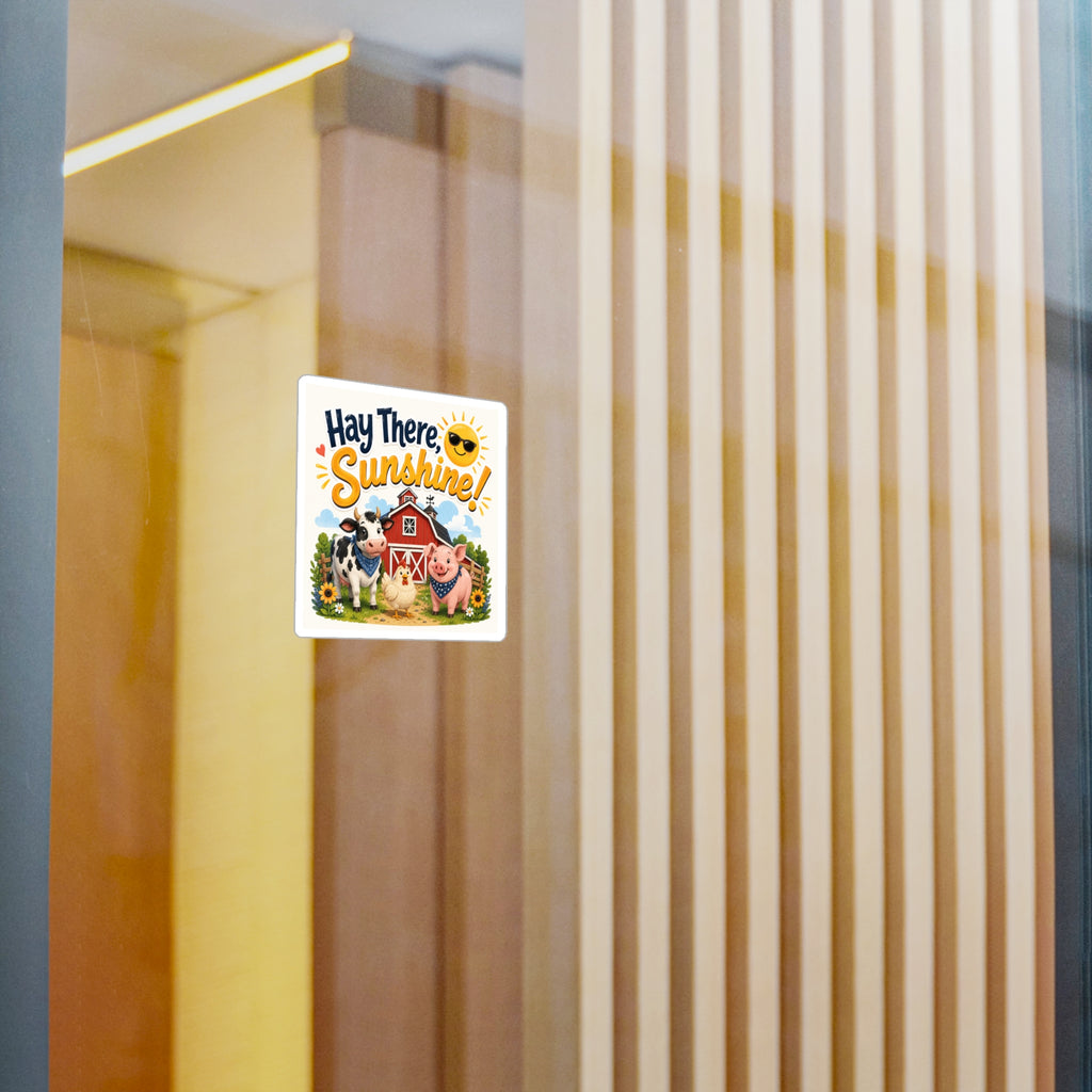 Hay There Sunshine! Farm Animal Vinyl Sticker