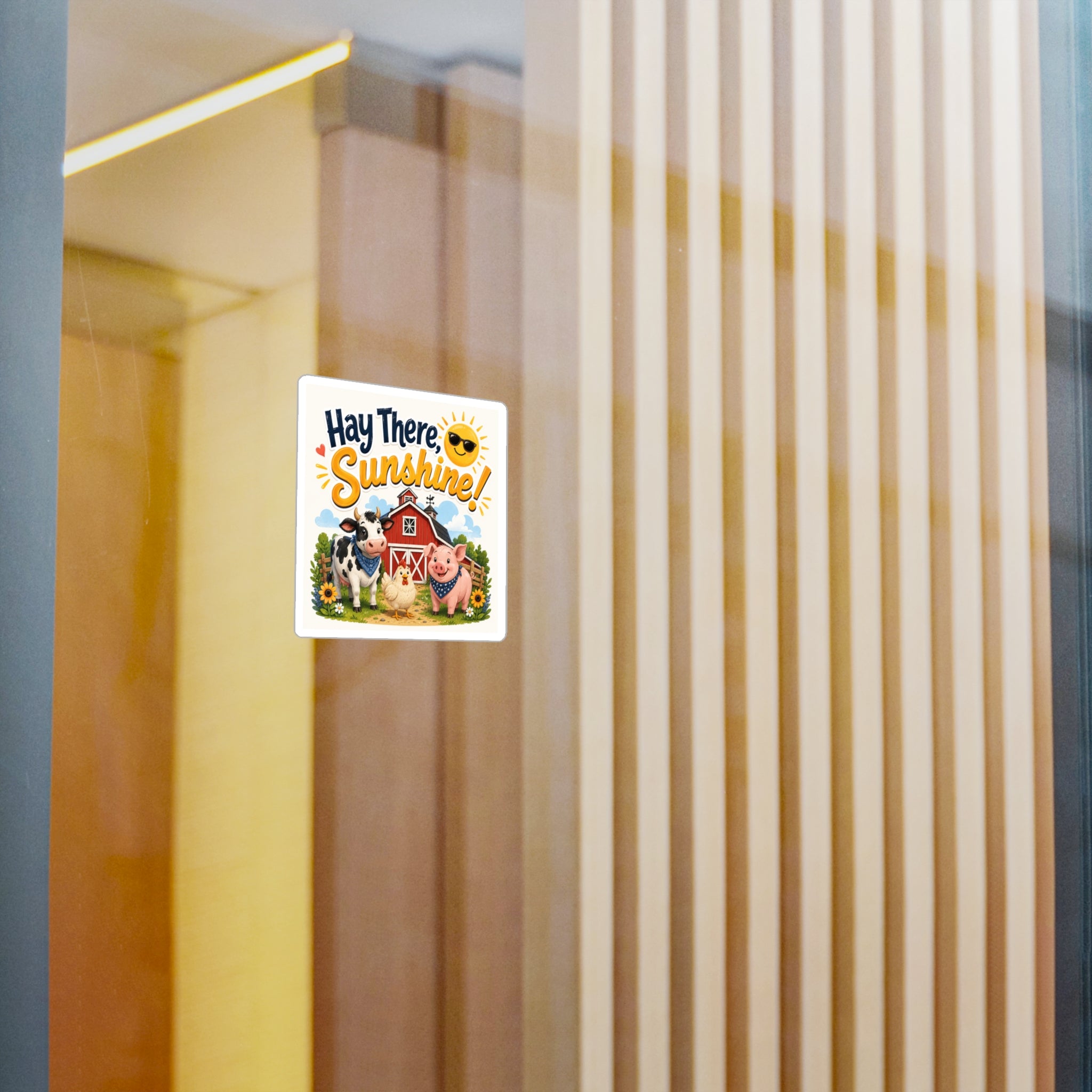 Hay There Sunshine! Farm Animal Vinyl Sticker
