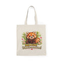 Red Panda Illustration Natural Tote Bag | Just a Little Panda-monium!