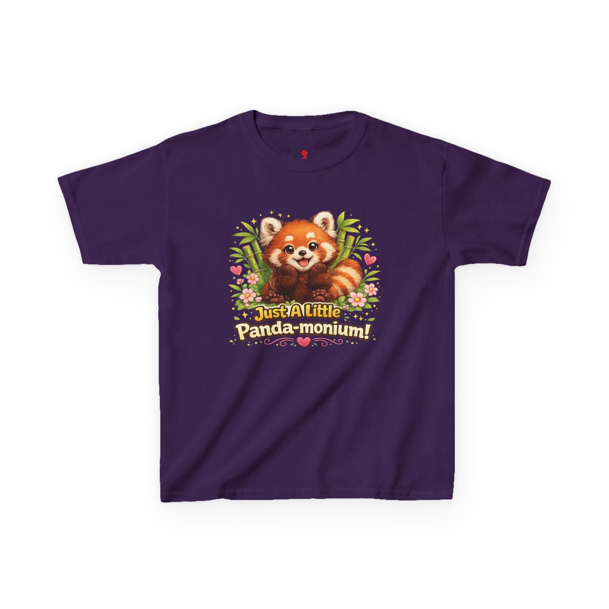 Red Panda Illustration Kids T-Shirt | "Just A Little Panda-monium"