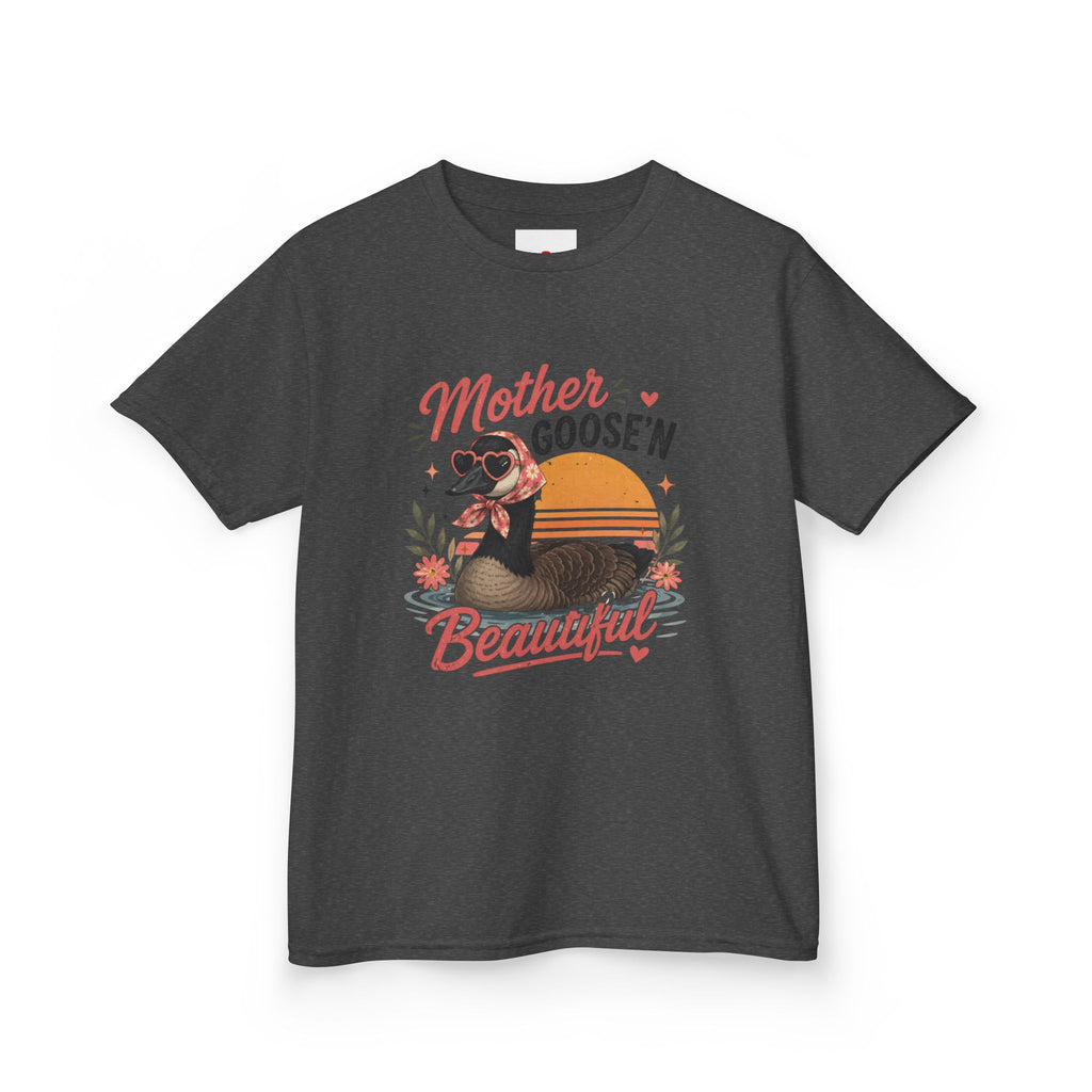 Kids Tee — "Mother Goose'n Beautiful" Cute Vintage Goose Graphic