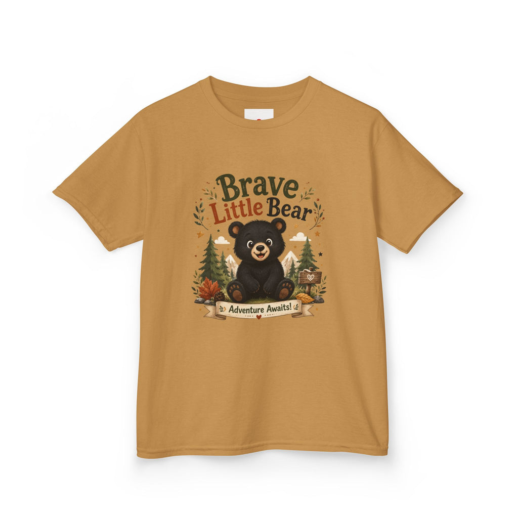 Kids Tee — "Brave Little Bear" Adventure Graphic Shirt