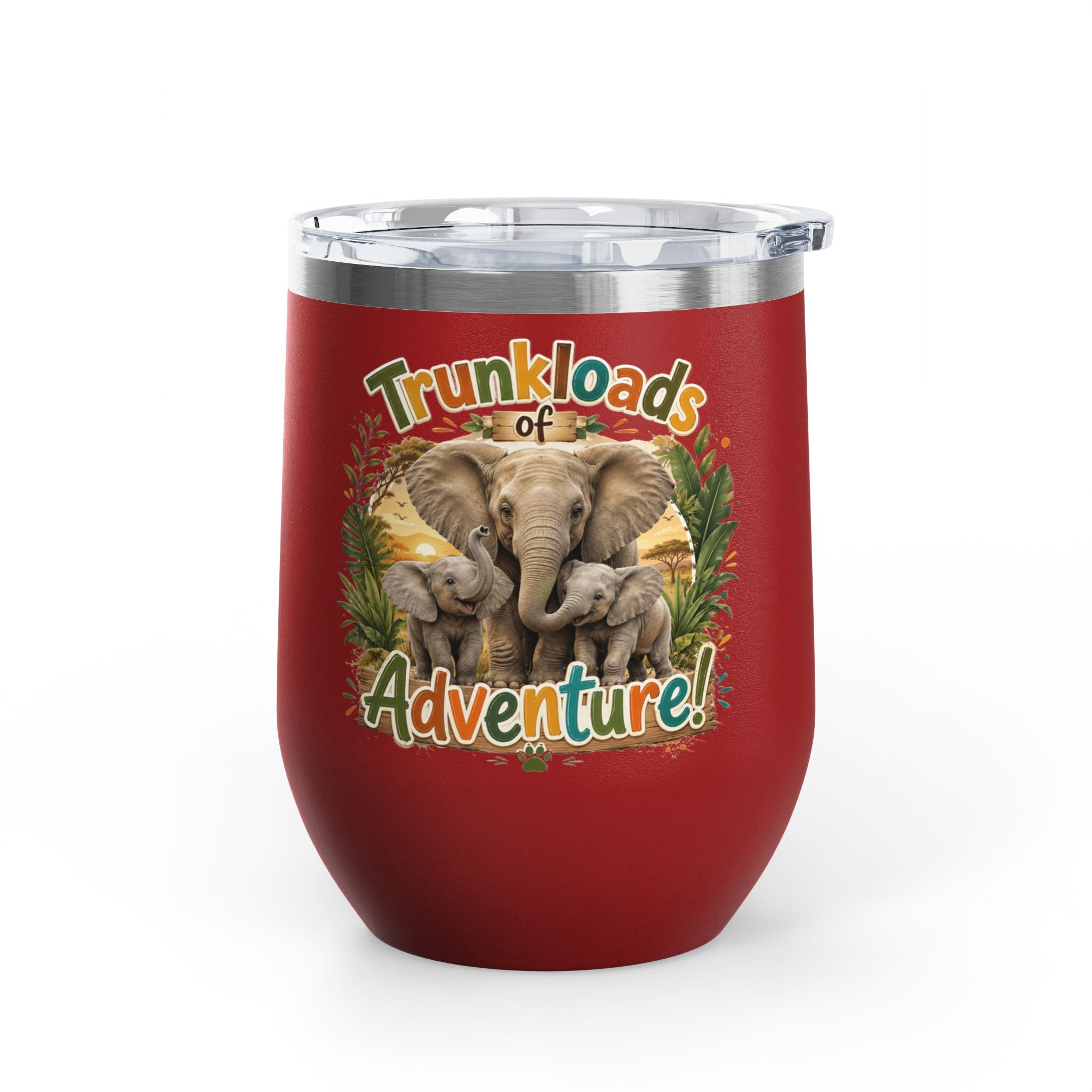 Elephant 'Trunkloads of Adventure' 12oz Tumbler