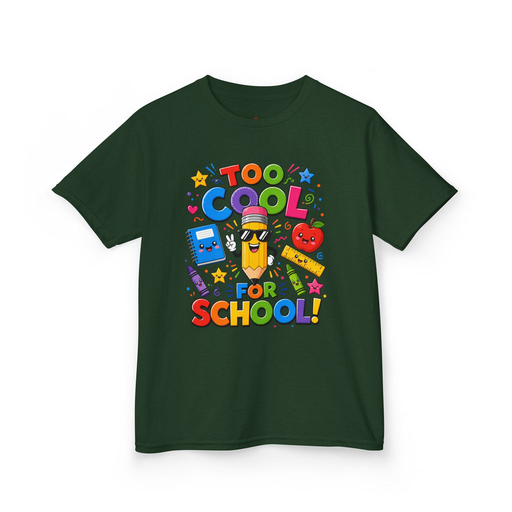 Too Cool For School Kids Tee | Cute Pencil School Supplies Back to School