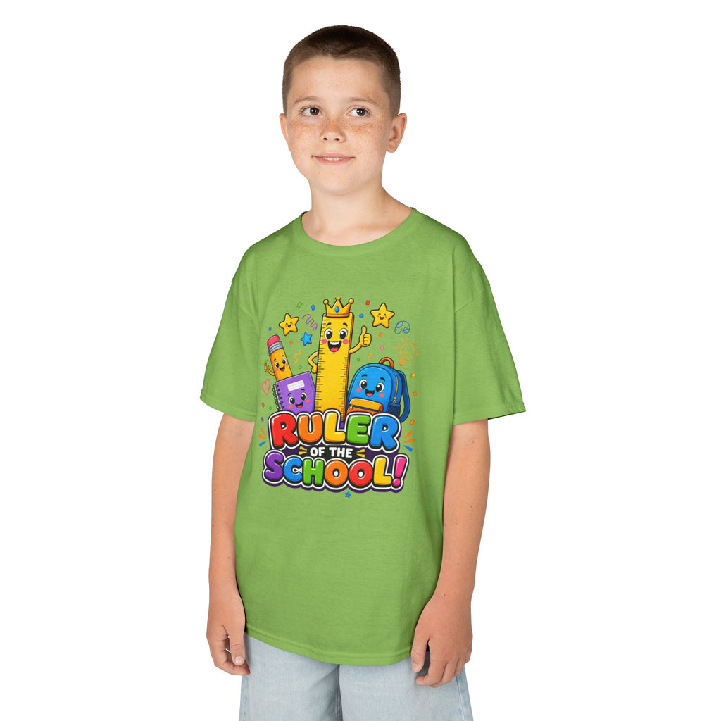 Ruler of the School kids T-Shirt | Cute School Supplies Graphic