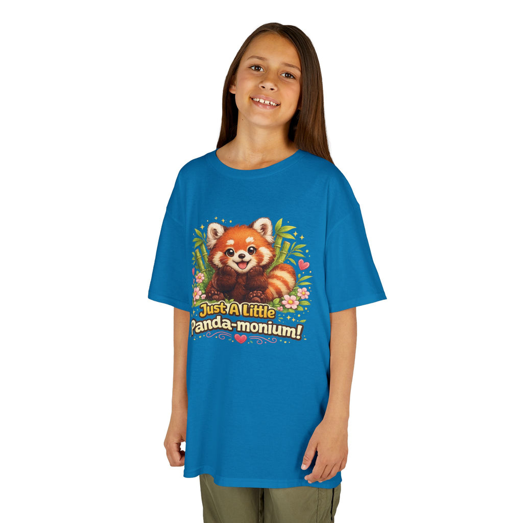 Red Panda Illustration Kids T-Shirt | "Just A Little Panda-monium"