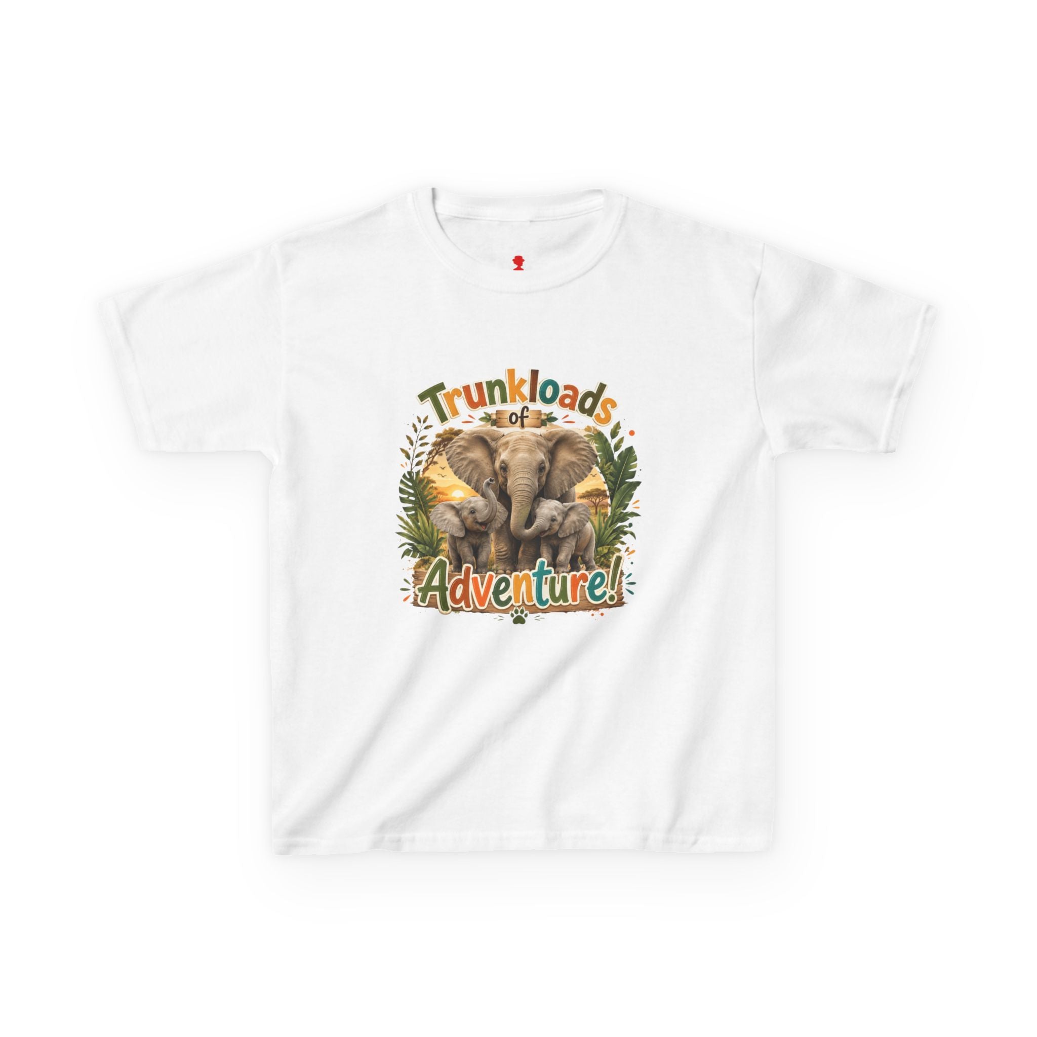 Kids Tee - "Trunkloads of Adventure" Elephant Graphic