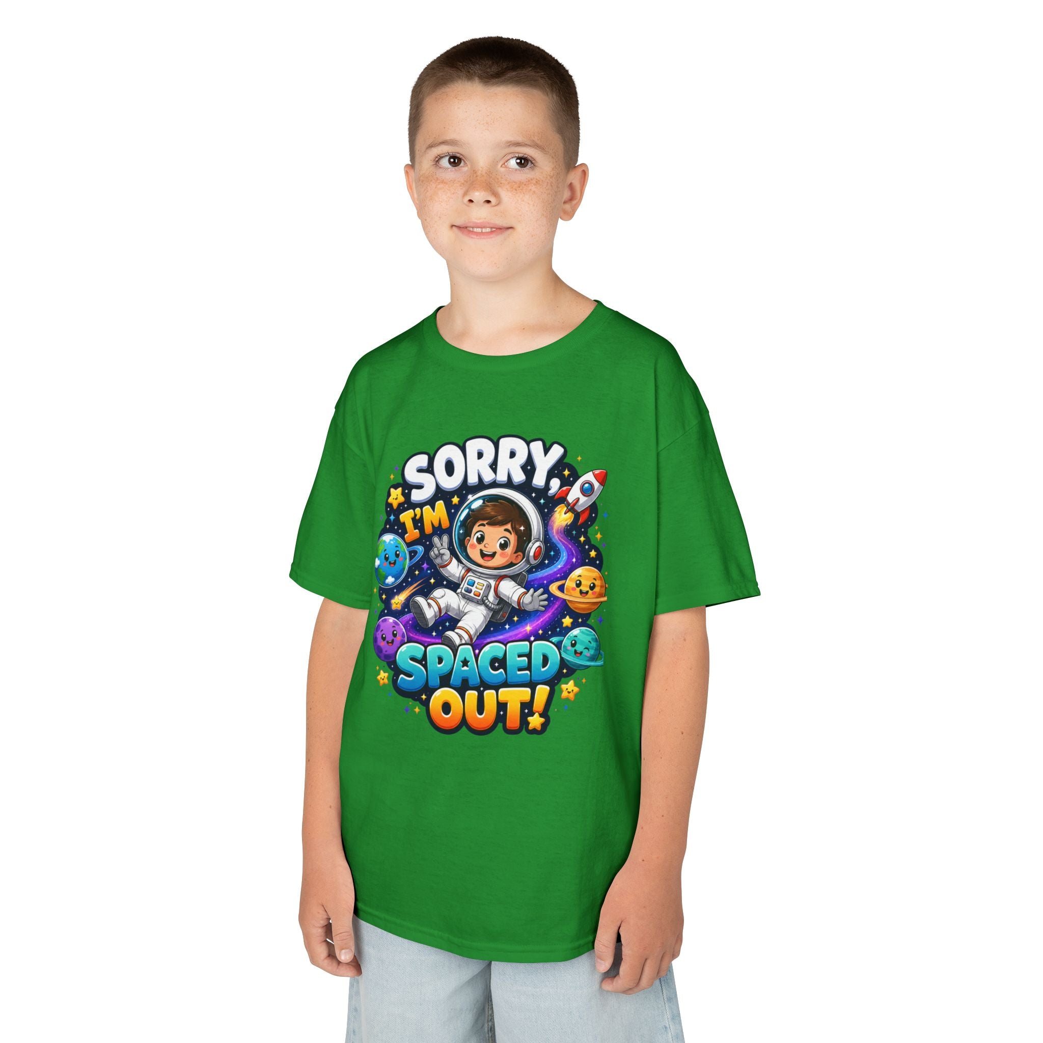 Spaced Out Kids T-Shirt — "Sorry I'm Spaced Out!" Cute Space Astronaut Tee