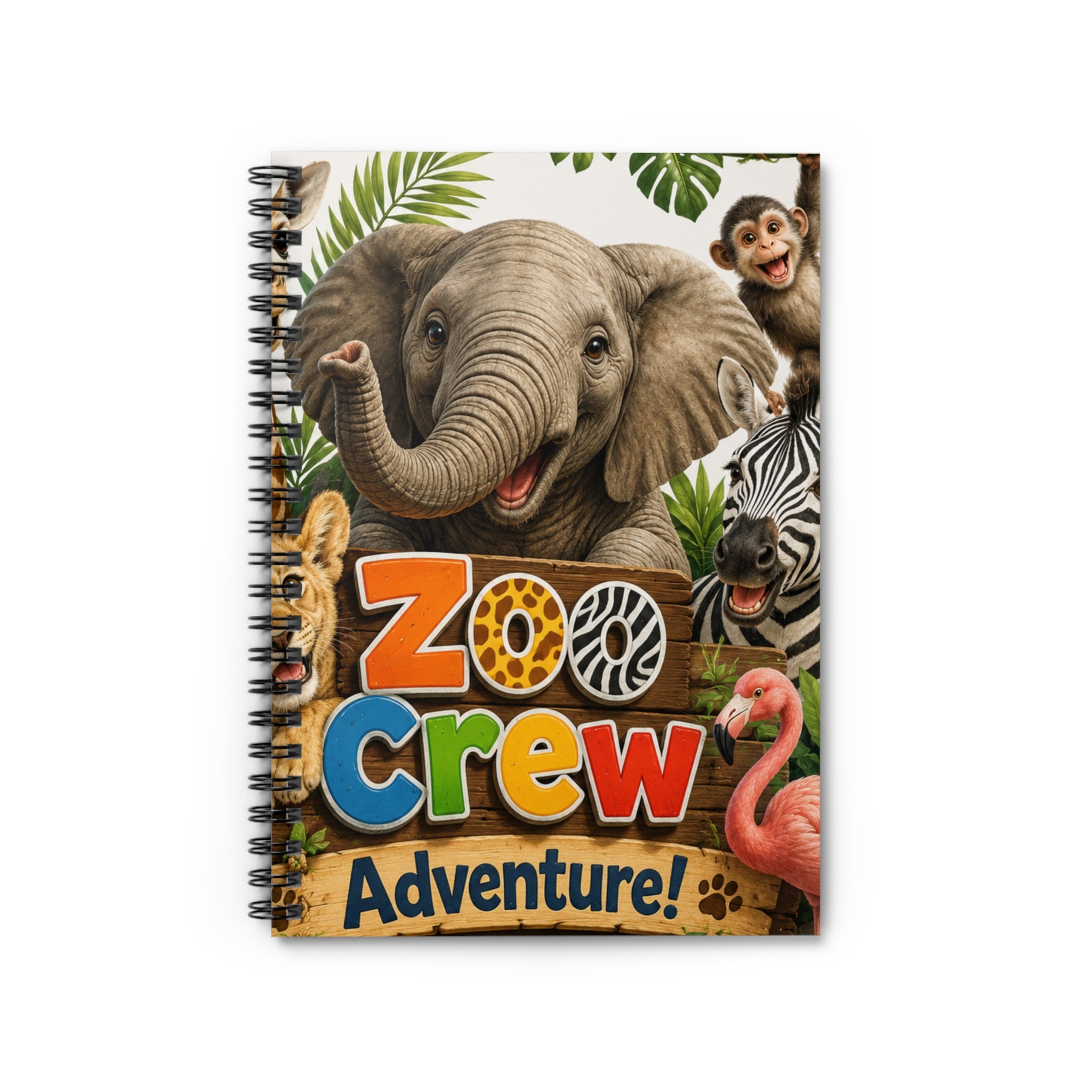 Zoo Crew Adventure Notebook — Kids Spiral Ruled Journal