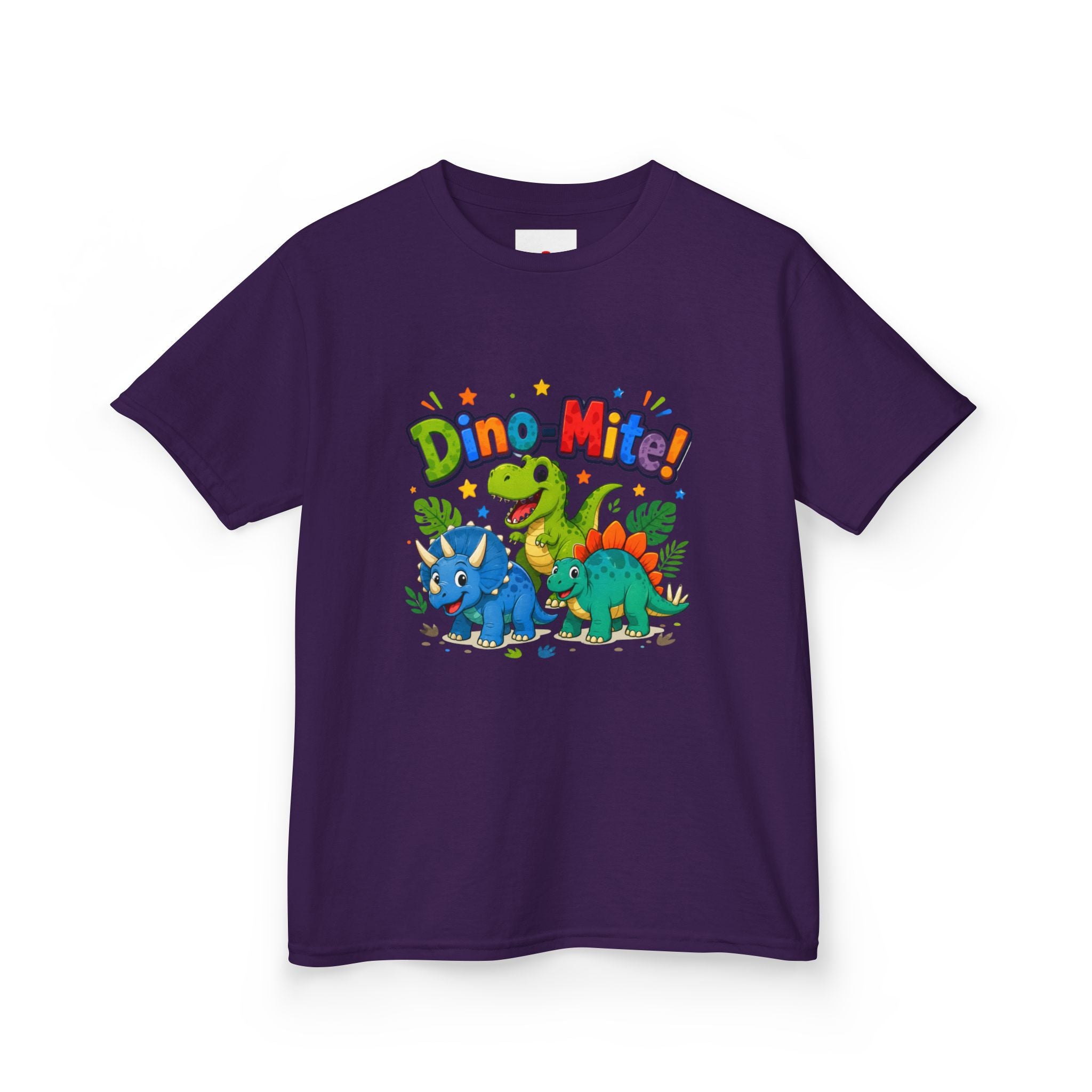 Kids T-Shirt - "Dino-Mite!" Colorful Dino Crew Tee for Toddlers & Kids