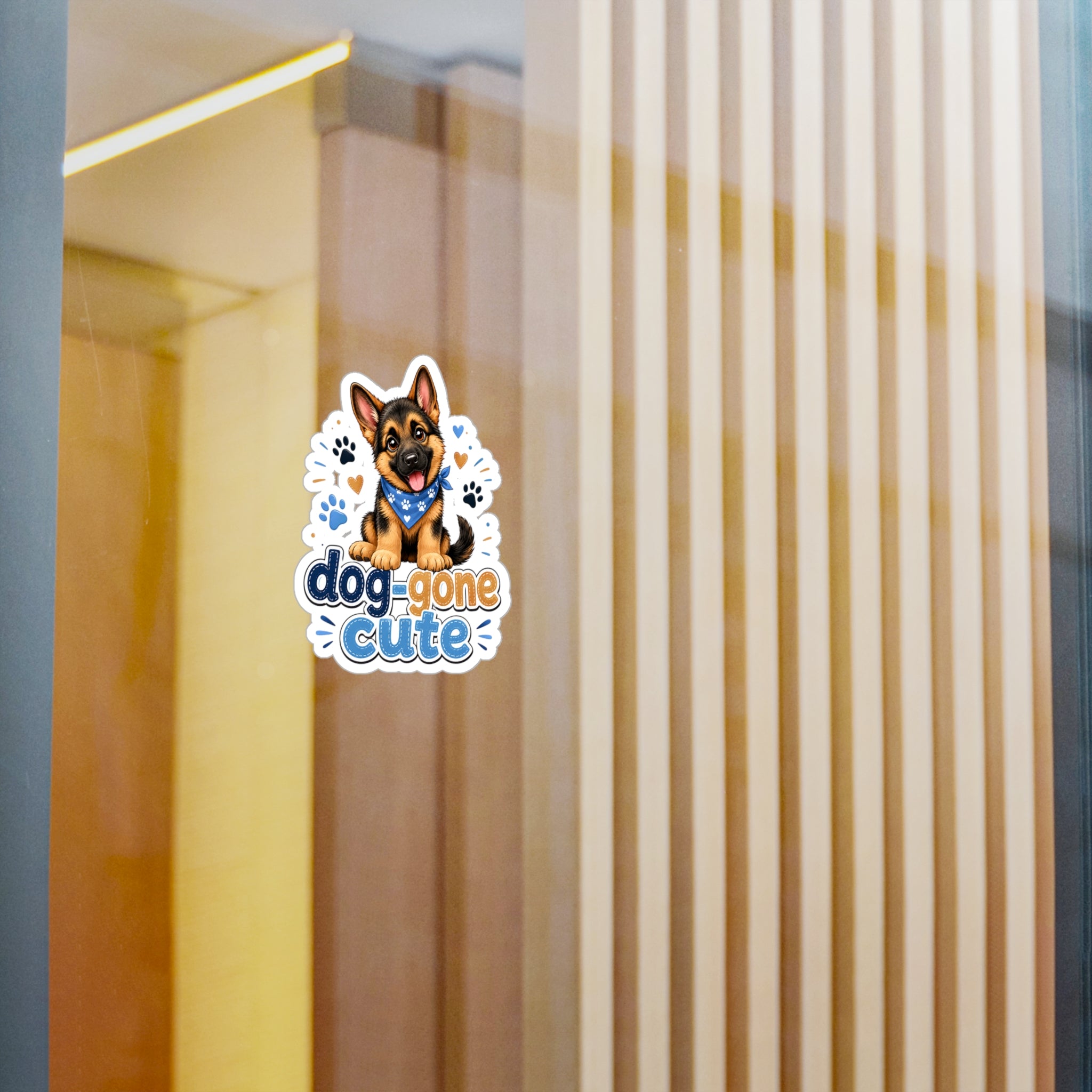 Dog-Gone Cute German Shepherd Sticker — Kiss-Cut Vinyl Decal