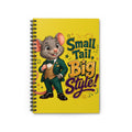 Notebook — "Small Tail, Big Style!" Cute Dressed Mouse Spiral Journal
