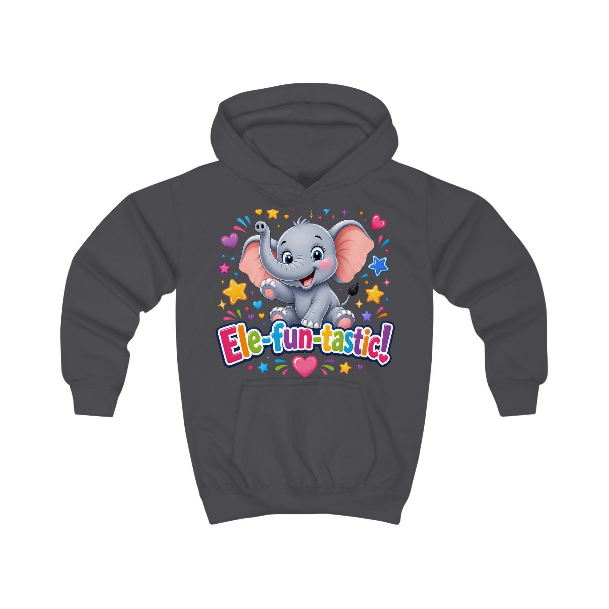 Ele-fun-tastic! Cute Elephant Kids Hoodie — Colorful Toddler Pullover