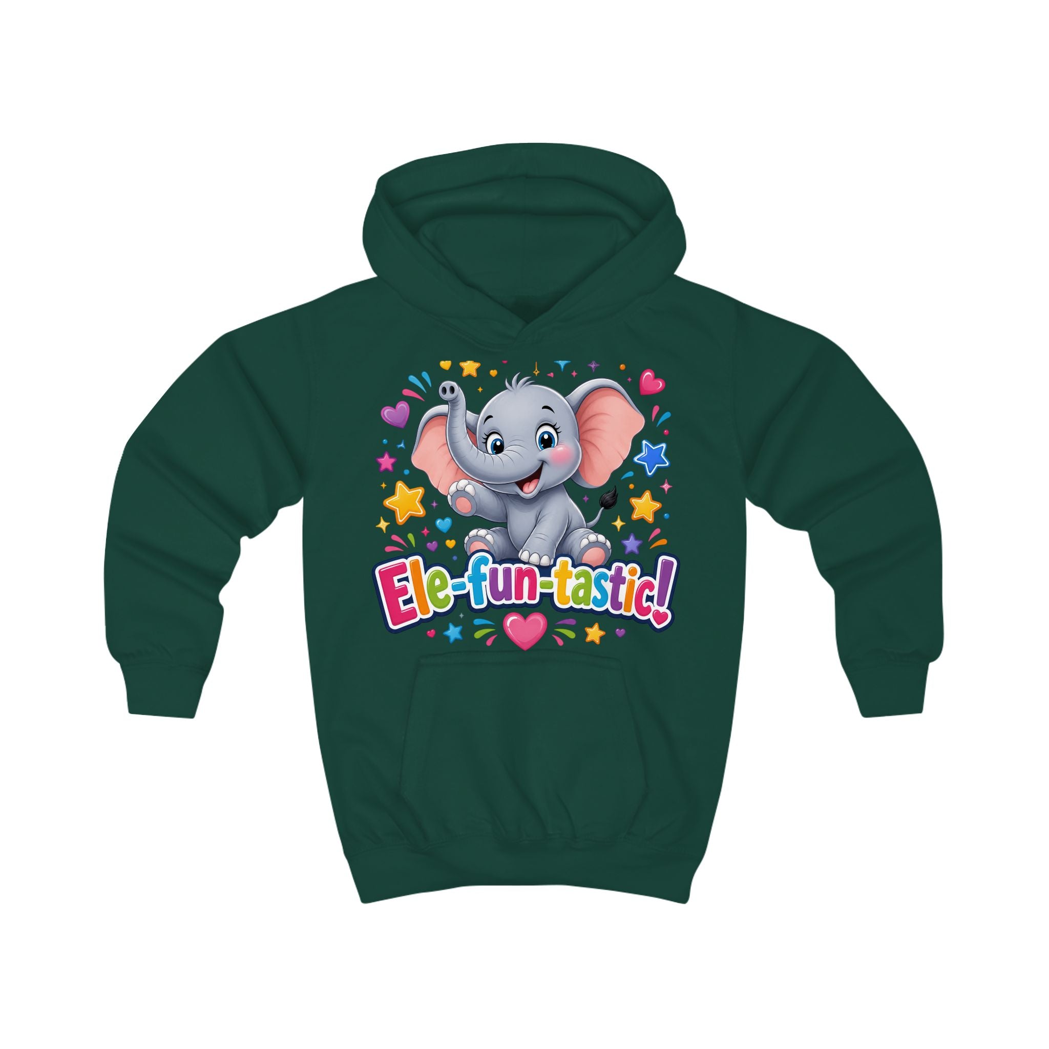 Ele-fun-tastic! Cute Elephant Kids Hoodie — Colorful Toddler Pullover