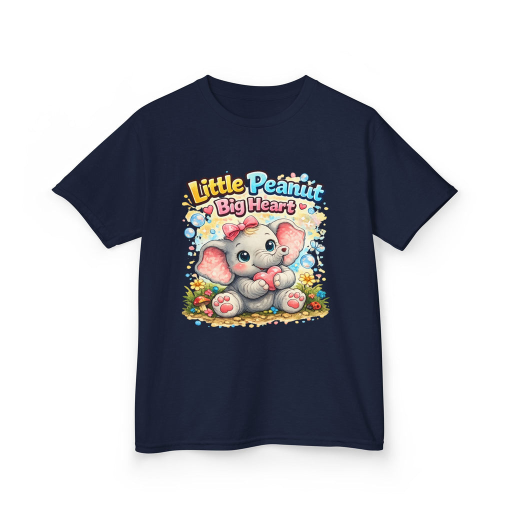 Kids Tee — "Little Peanut Big Heart" Cute Baby Elephant Shirt for Toddlers