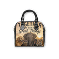Shoulder Handbag — "Together We Can Do Great Things" Animal Friends Tote