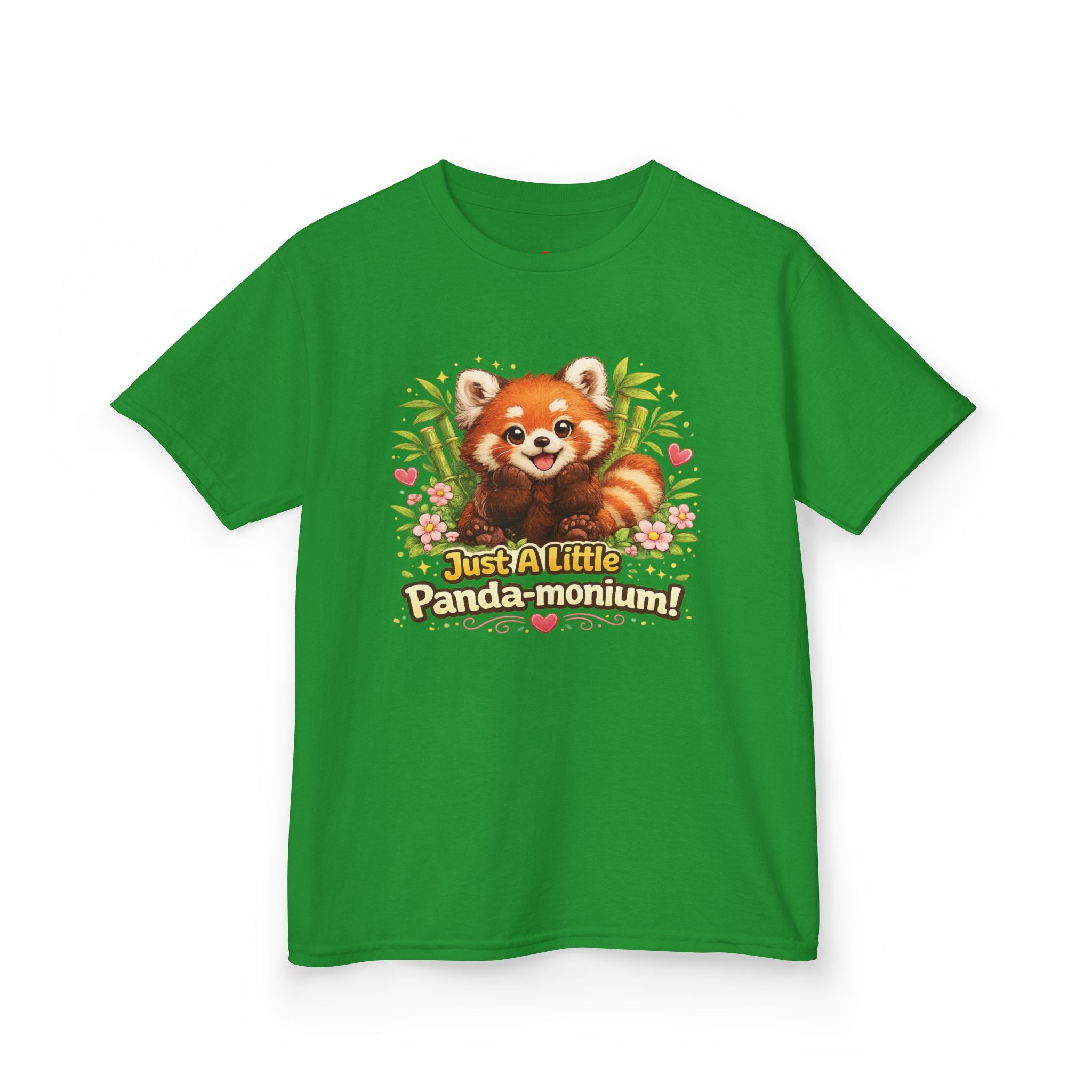 Red Panda Illustration Kids T-Shirt | "Just A Little Panda-monium"
