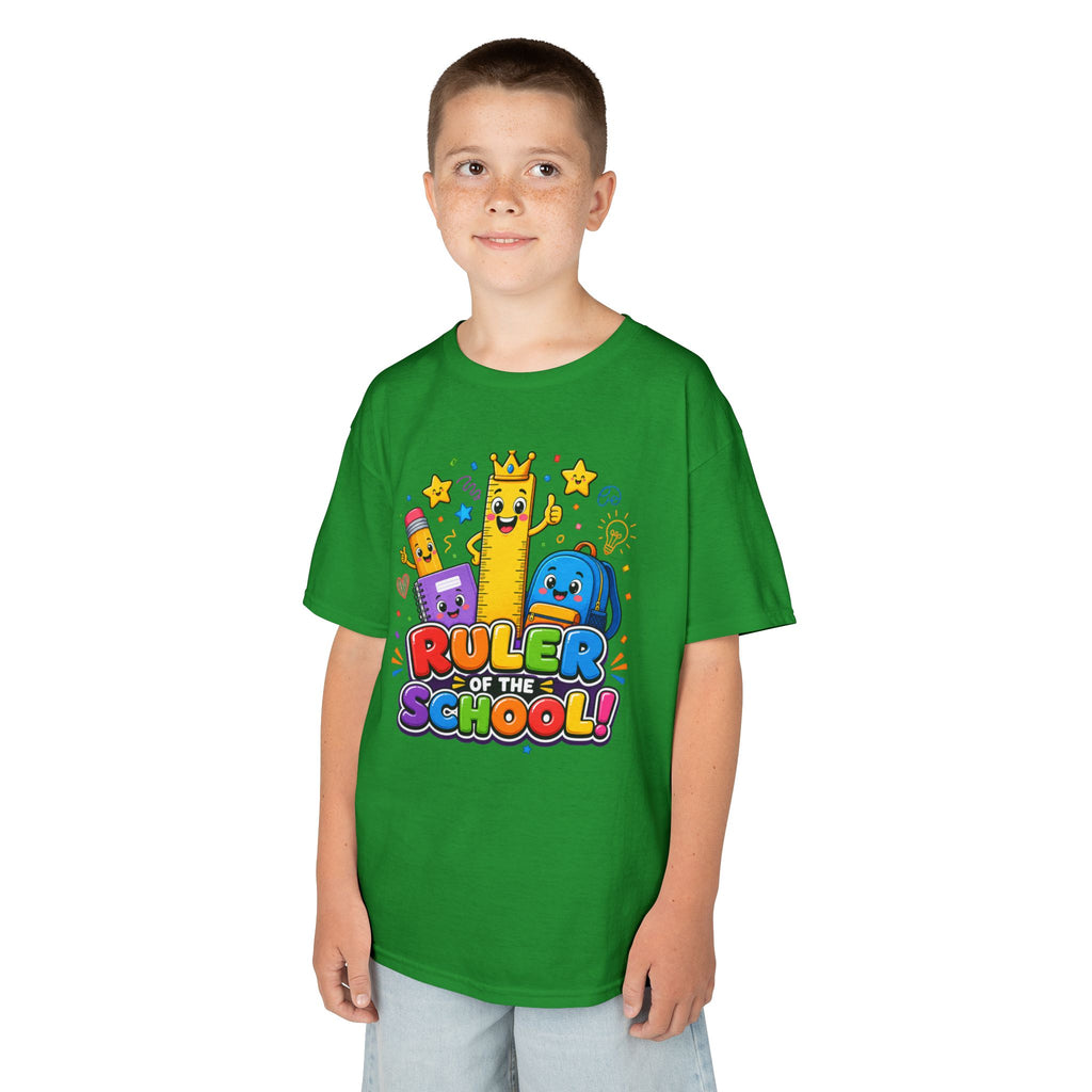 Ruler of the School kids T-Shirt | Cute School Supplies Graphic