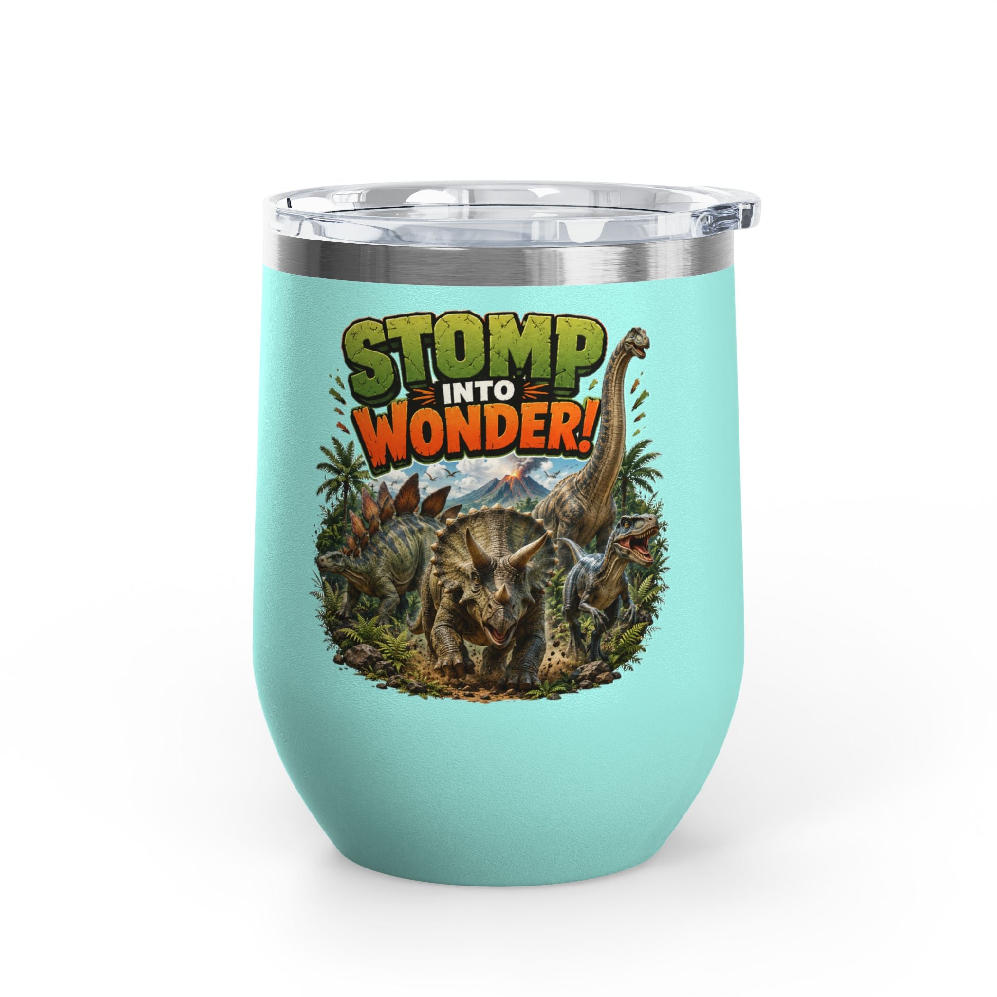 Dinosaur "Stomp Into Wonder" 12oz Tumbler