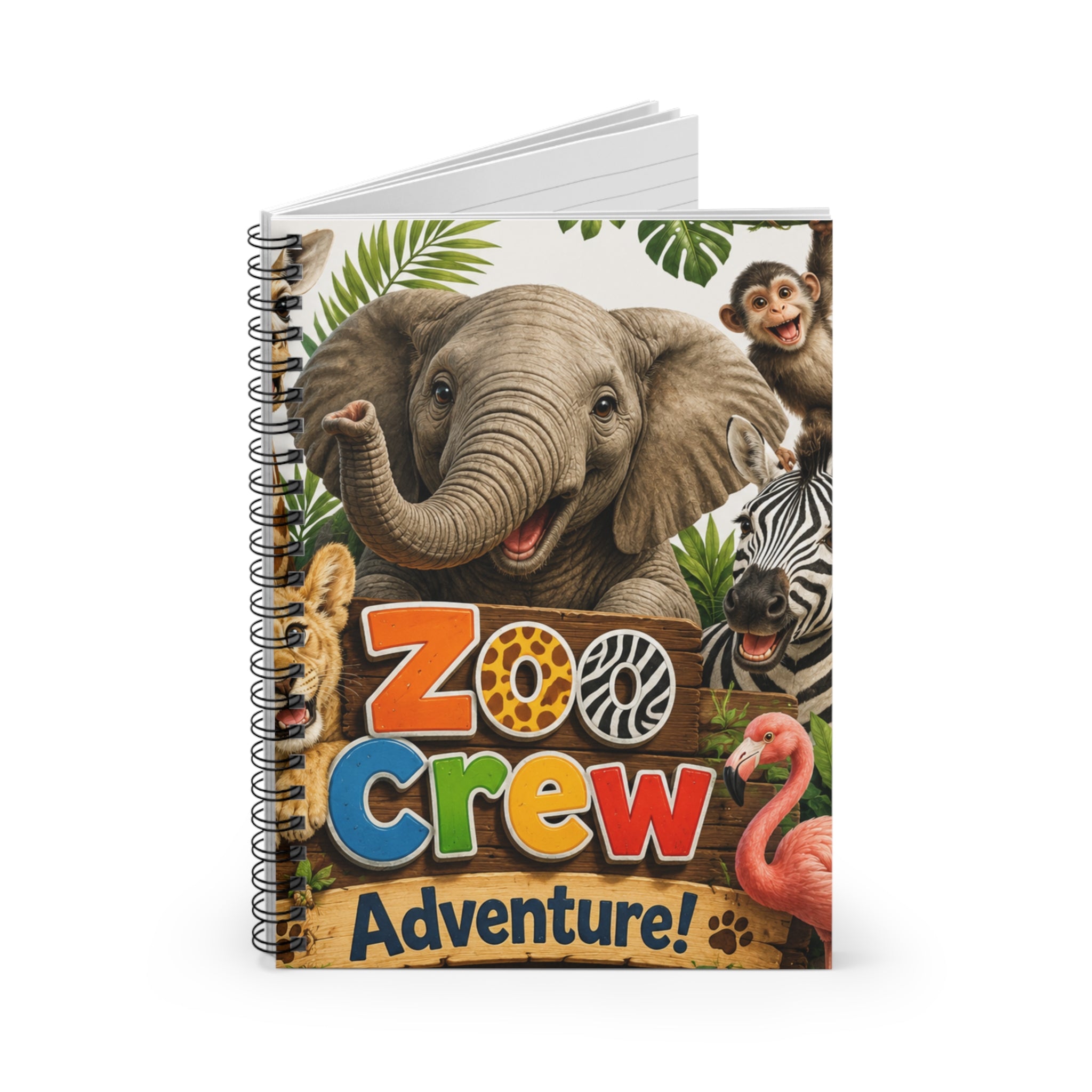 Zoo Crew Adventure Notebook — Kids Spiral Ruled Journal