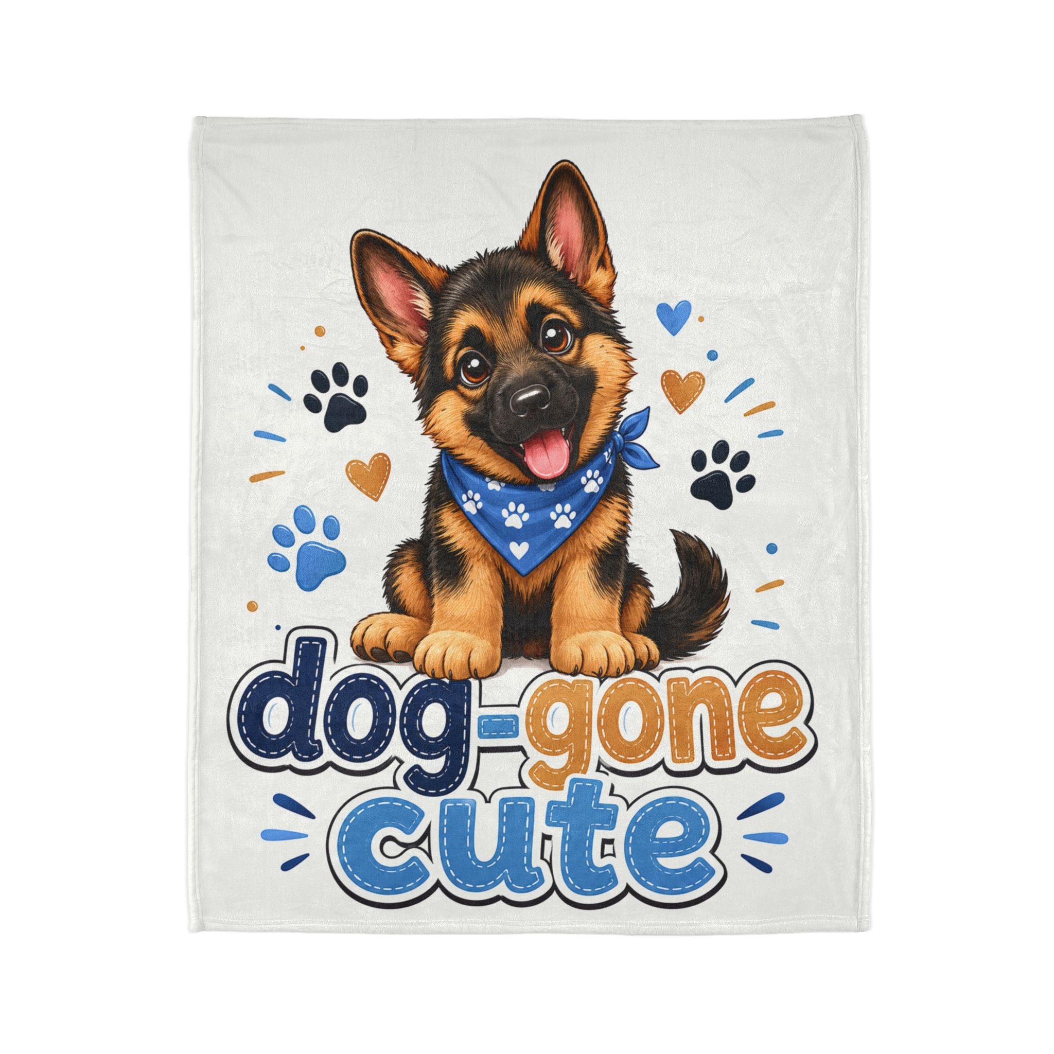 Dog-Gone Cute Puppy Blanket — Adorable German Shepherd Throw for Dog Lovers