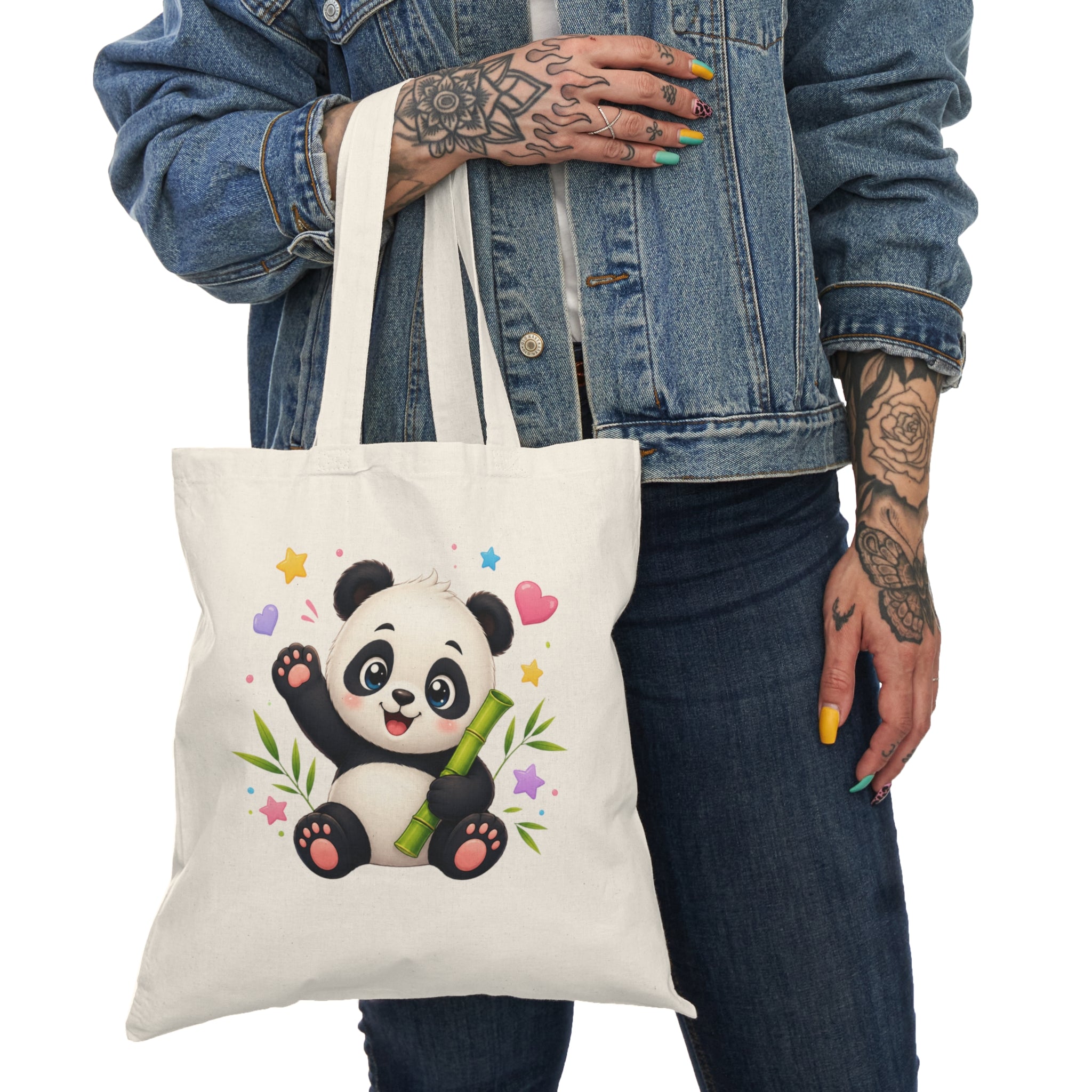 Cute Panda Tote Bag – Adorable Bamboo Baby Panda Canvas Tote for Kids & Animal Lovers