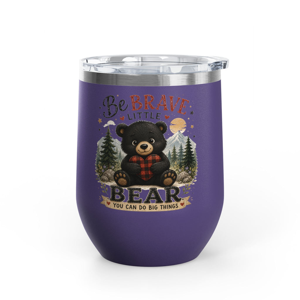 Be Brave Little Bear 12oz Tumbler — Cute Woodland Baby Shower Gift