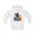 Dog-Gone Cute Kids Hoodie — Playful German Shepherd Paw Print Design