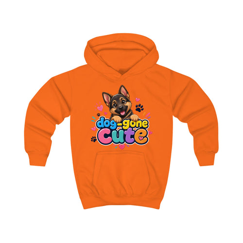 Dog-Gone Cute Kids Hoodie — Playful German Shepherd Paw Print Design