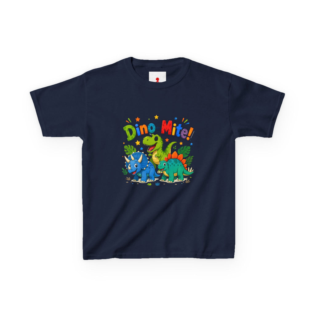 Kids T-Shirt - "Dino-Mite!" Colorful Dino Crew Tee for Toddlers & Kids