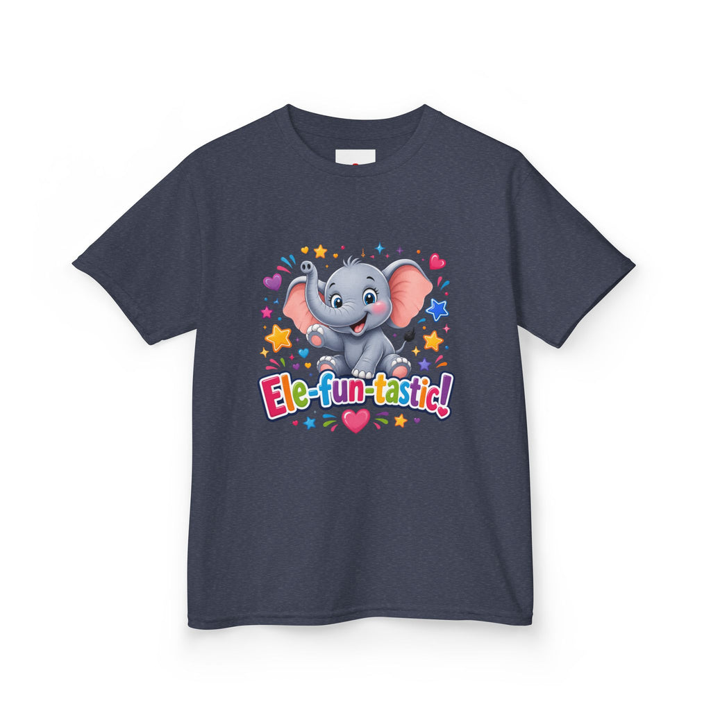 Kids T-Shirt — "Ele-fun-tastic!" Cute Elephant Graphic Tee for Toddlers, Birthday & Playtime