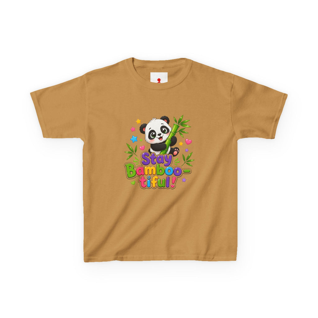 Kids Panda 'Stay Bambootiful!' T-Shirt — Cute Bamboo Forest Tee for Boys & Girls