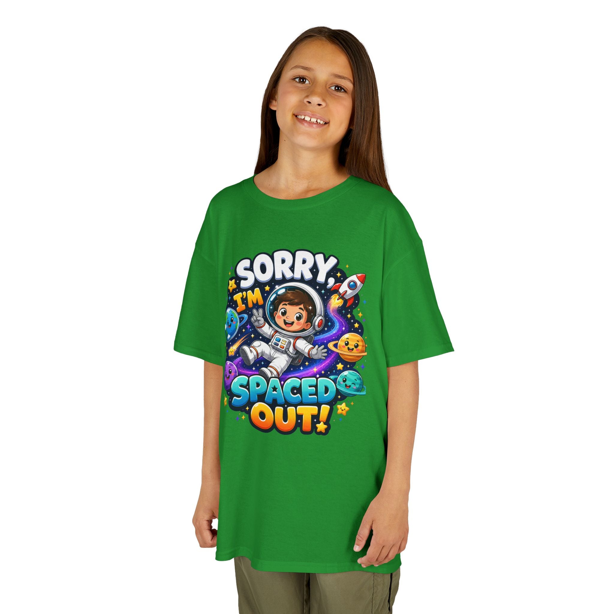 Spaced Out Kids T-Shirt — "Sorry I'm Spaced Out!" Cute Space Astronaut Tee