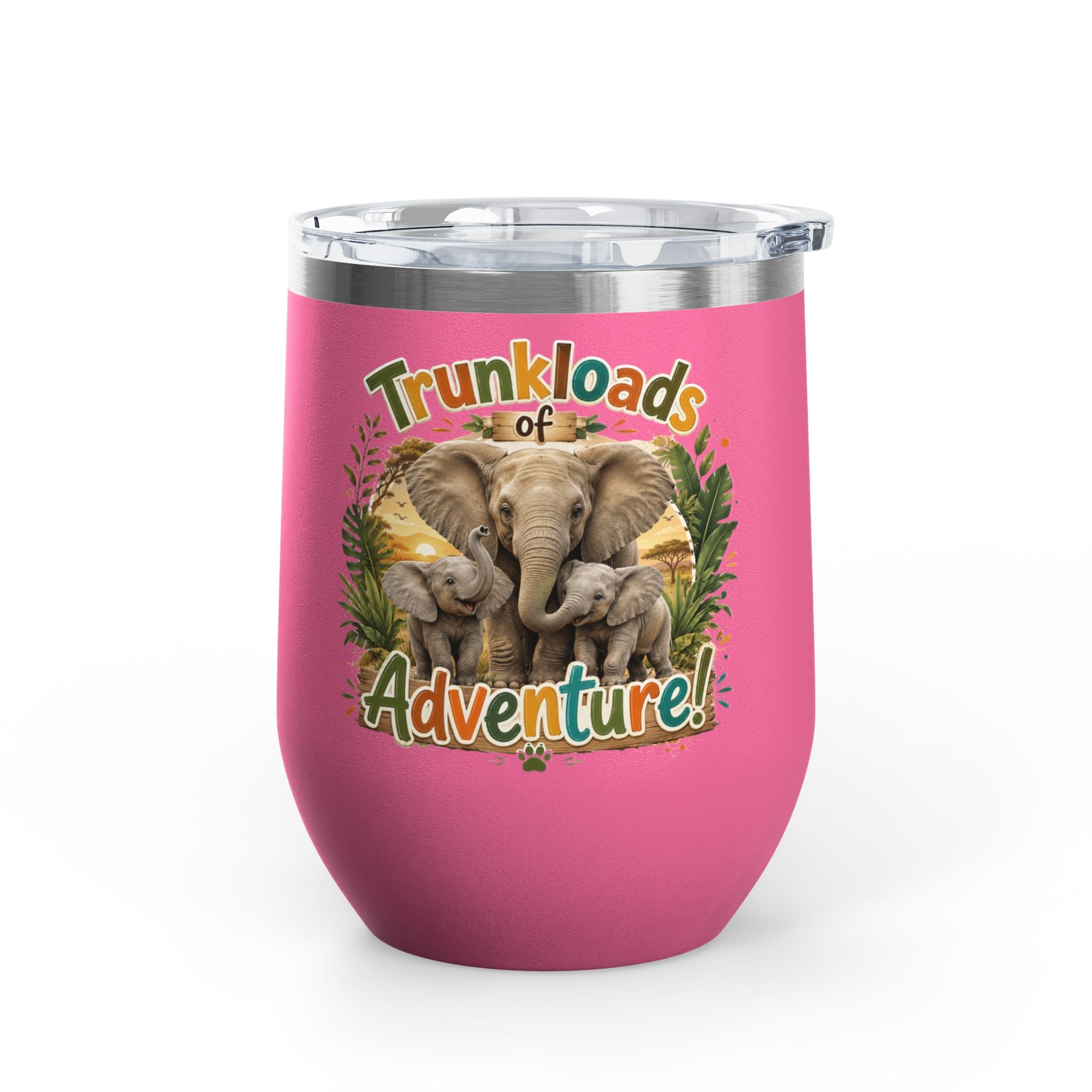Elephant 'Trunkloads of Adventure' 12oz Tumbler